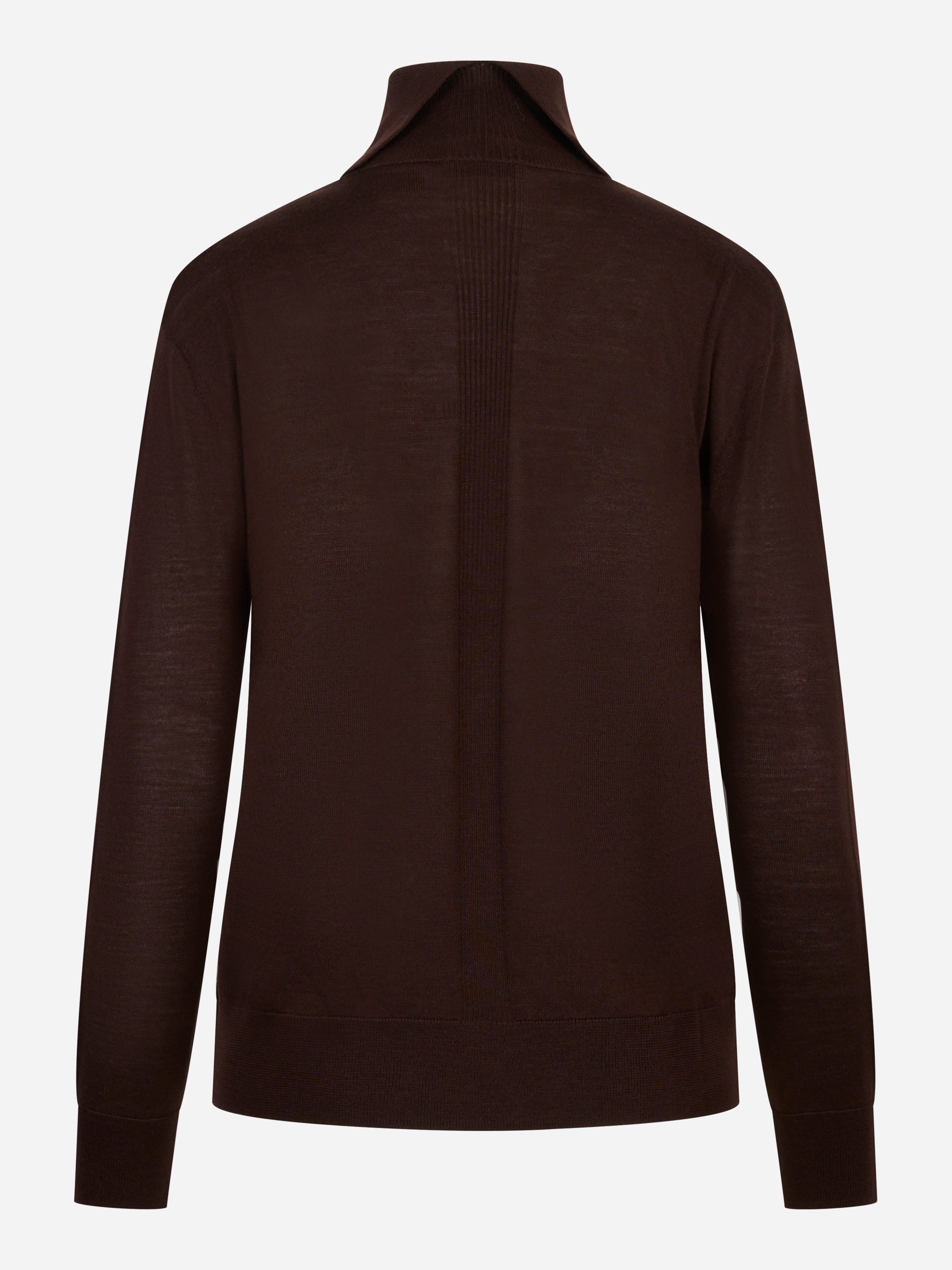 Dolcevita marrone in lana merinos finezza 16