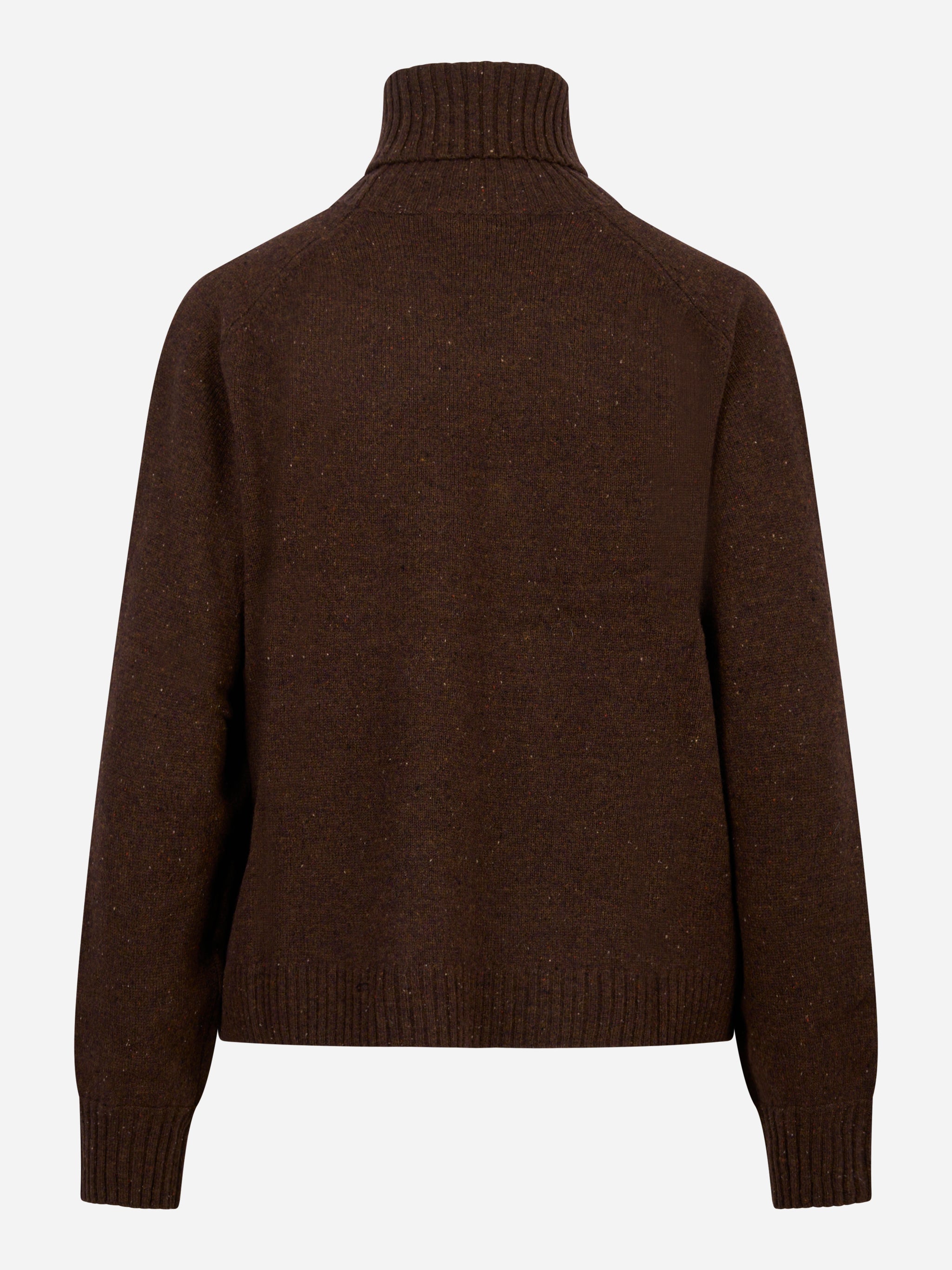 Dolcevita in lana con motivo diamond marrone