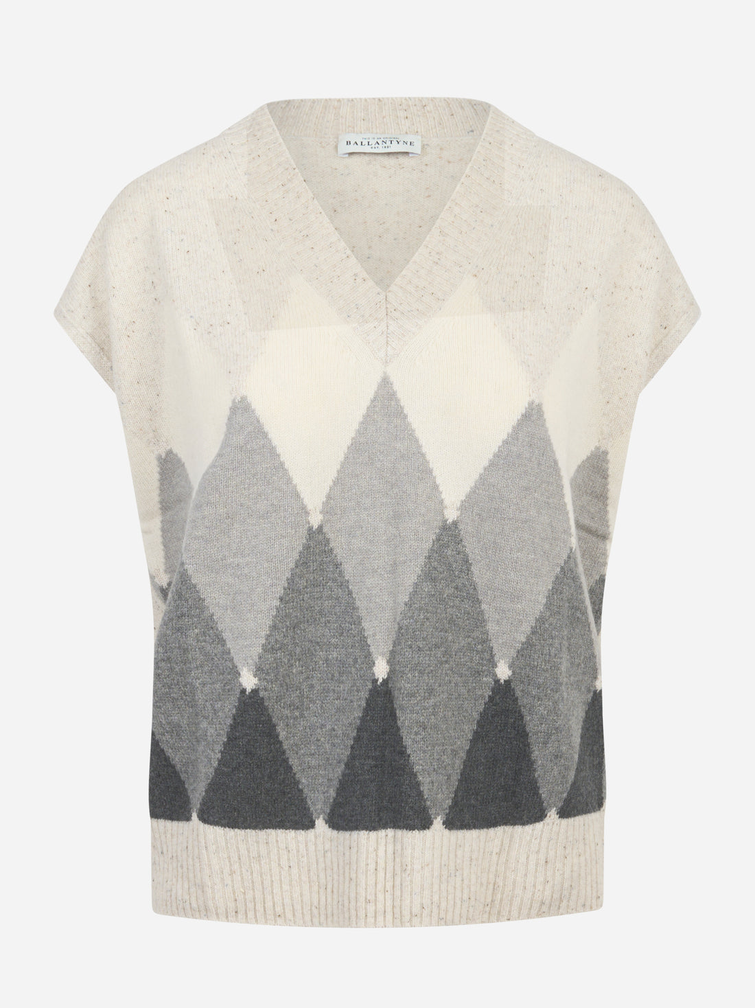 Gilet in lana con motivo diamond