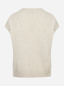 Gilet in lana con motivo diamond