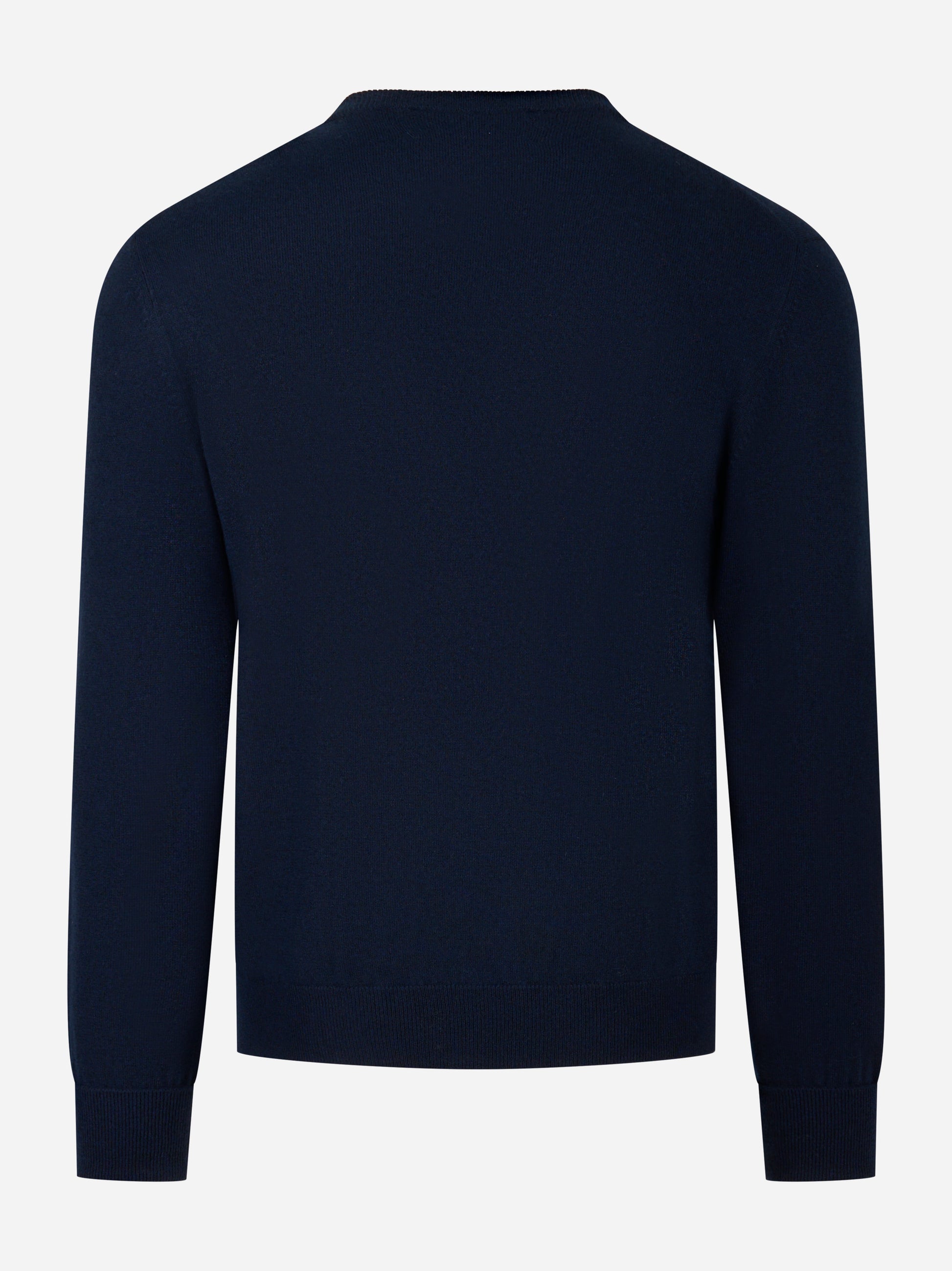 Maglia girocollo in cashmere blu