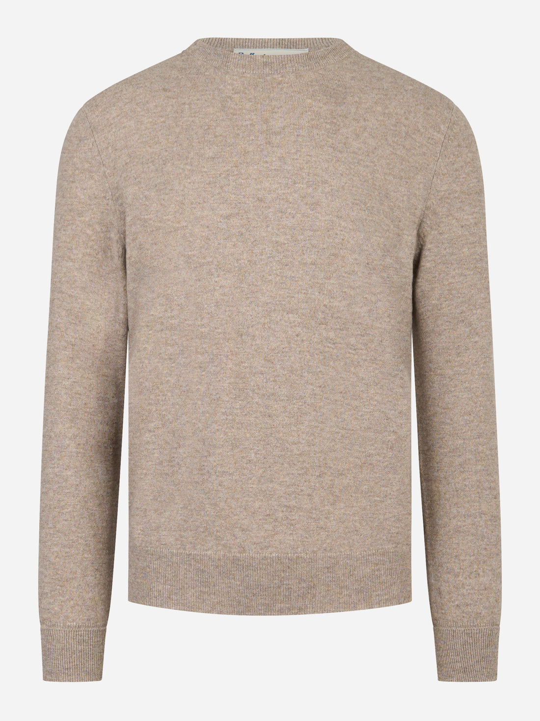 Maglia girocollo in cashmere beige