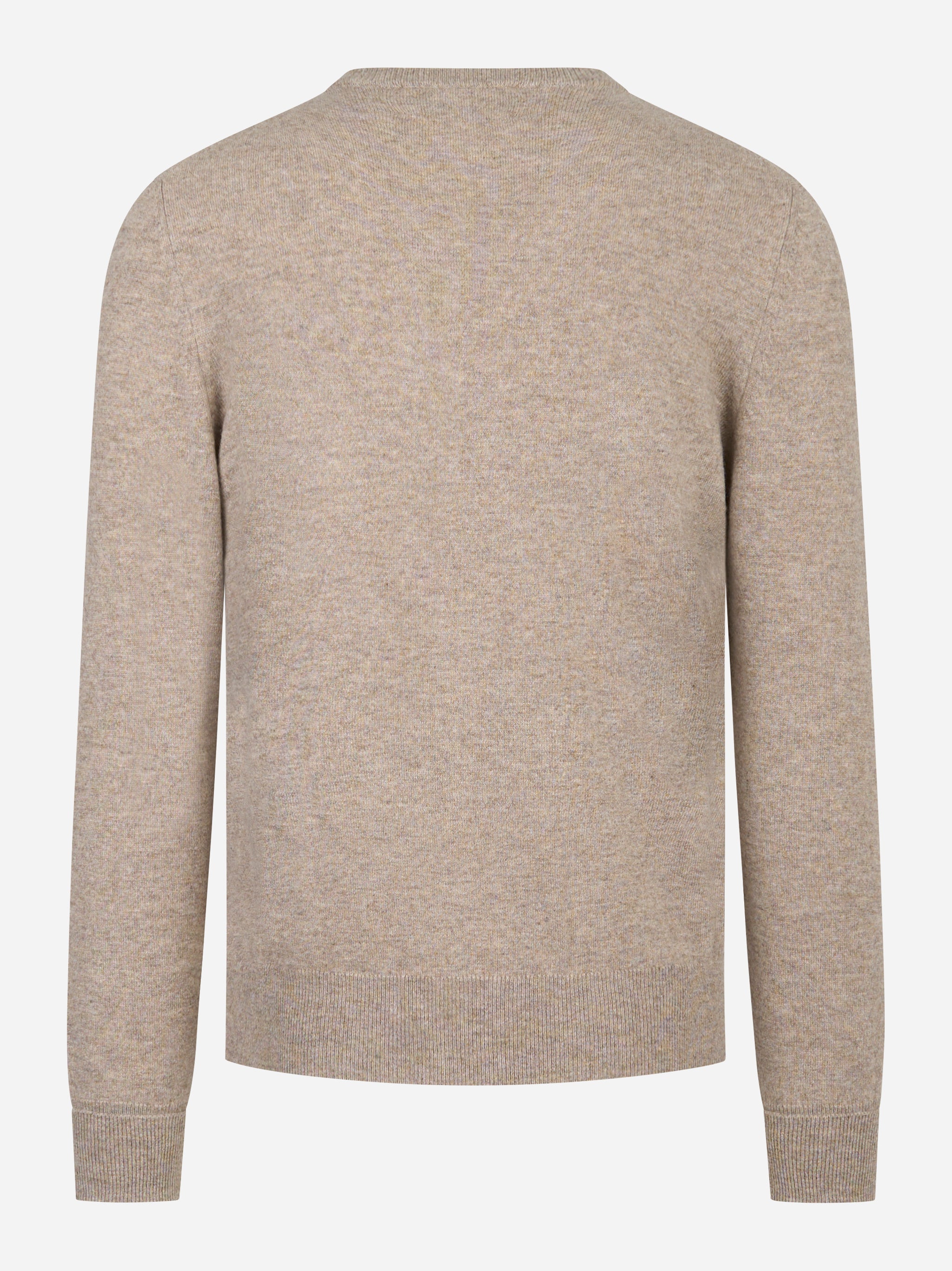Maglia girocollo in cashmere beige