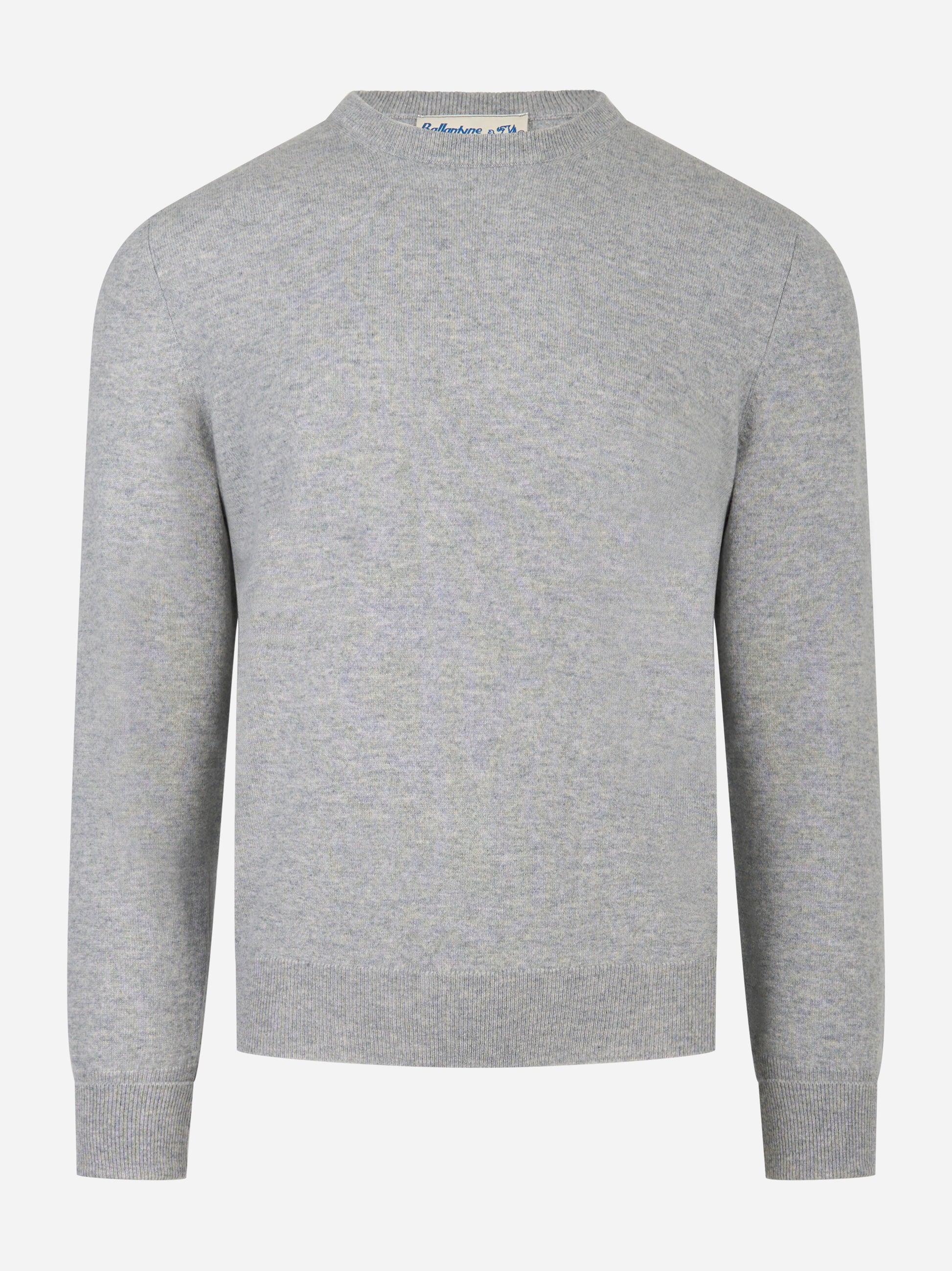 Maglia girocollo in cashmere grigia
