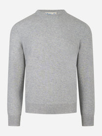 Maglia girocollo in cashmere grigia