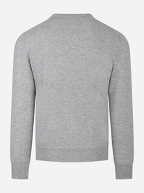 Maglia girocollo in cashmere grigia