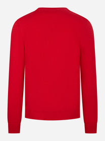Maglia girocollo in cashmere con motivo diamond