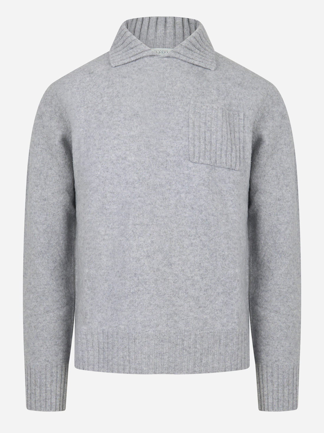 Maglia con colletto in lana Grigia