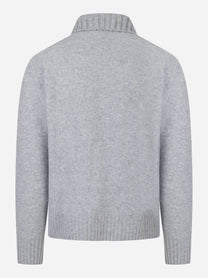 Maglia con colletto in lana Grigia