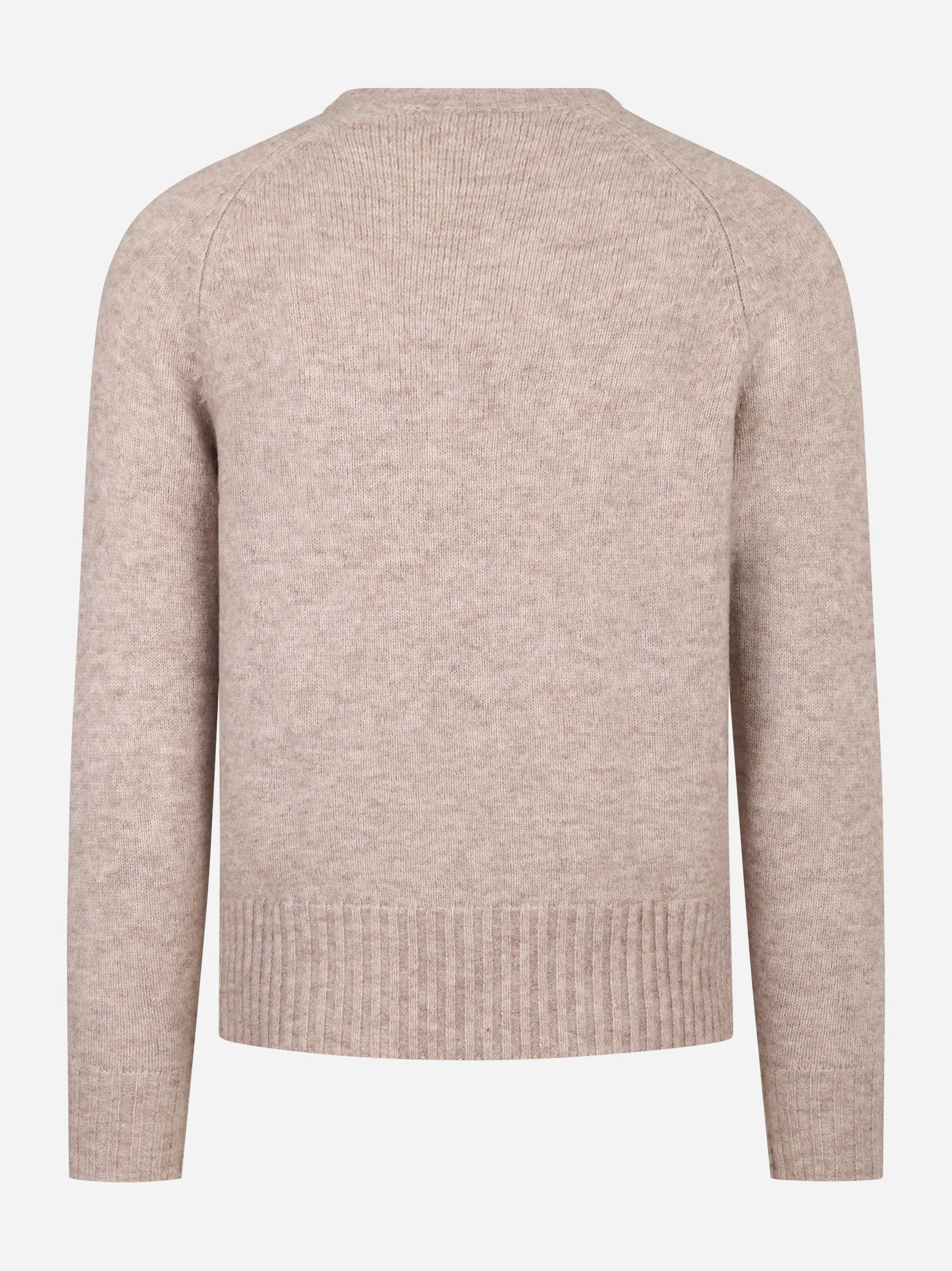 Maglia girocollo con tasca applicata Beige