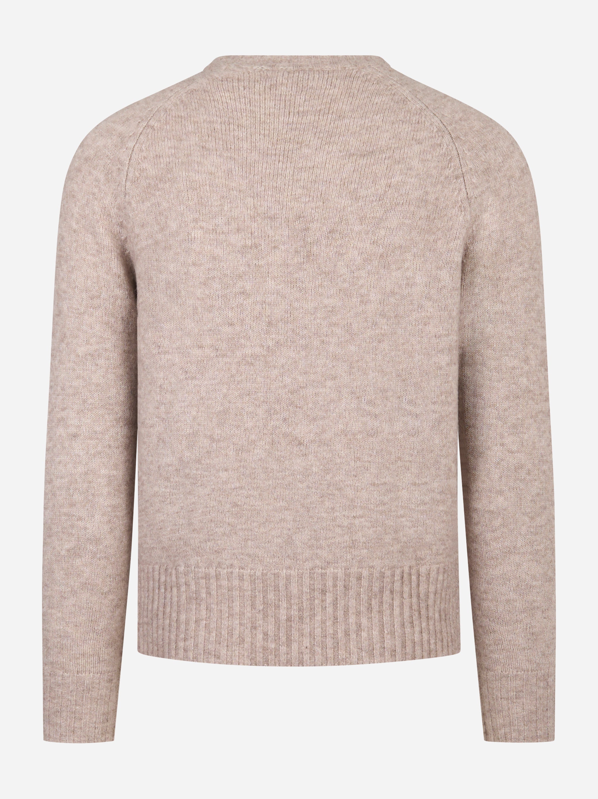 Maglia girocollo con tasca applicata Beige