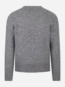 Maglia girocollo con tasca applicata Grigio