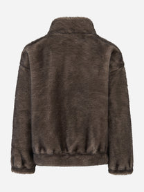 Bomber marrone in ecofur