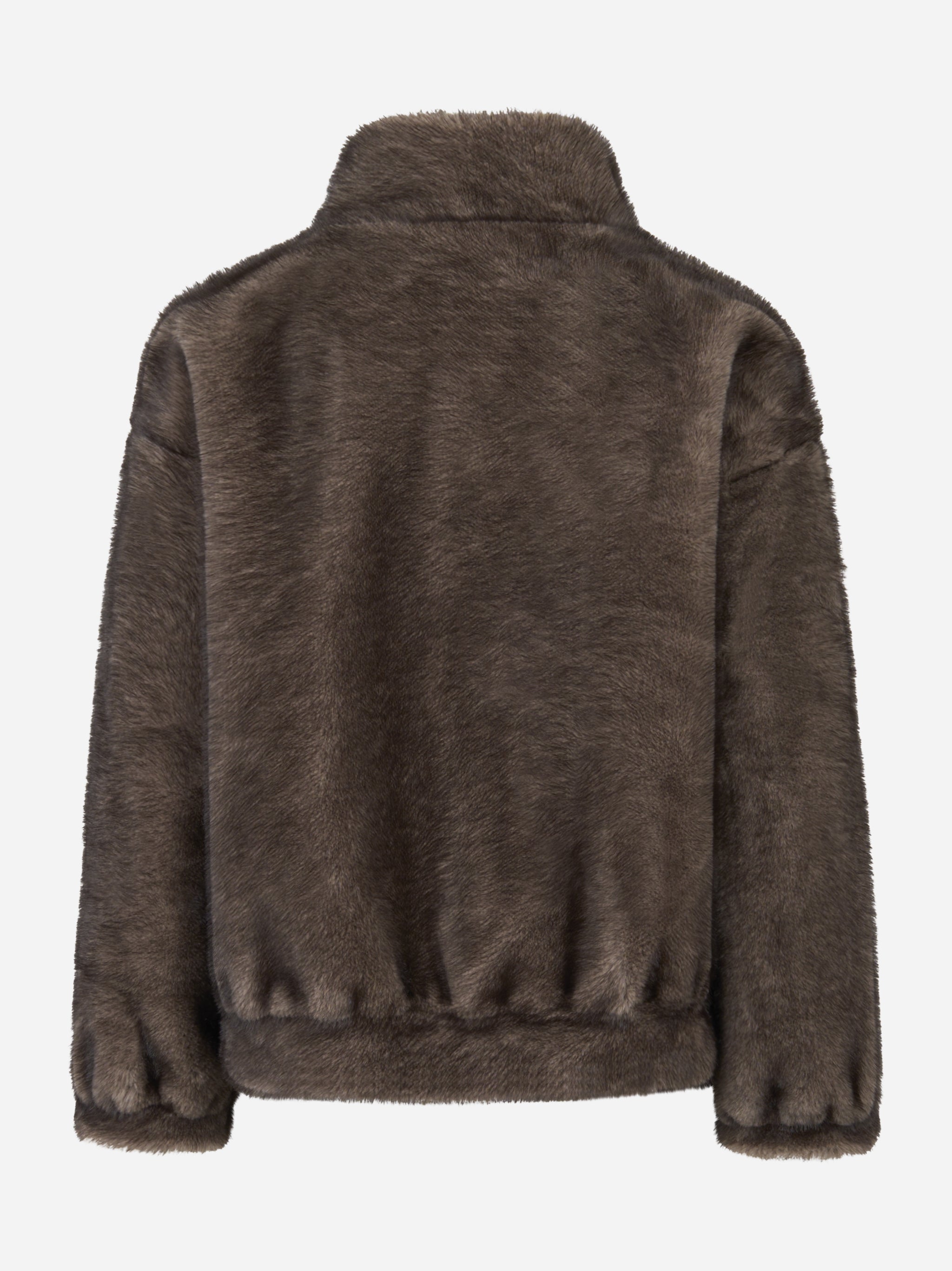 Bomber marrone in ecofur