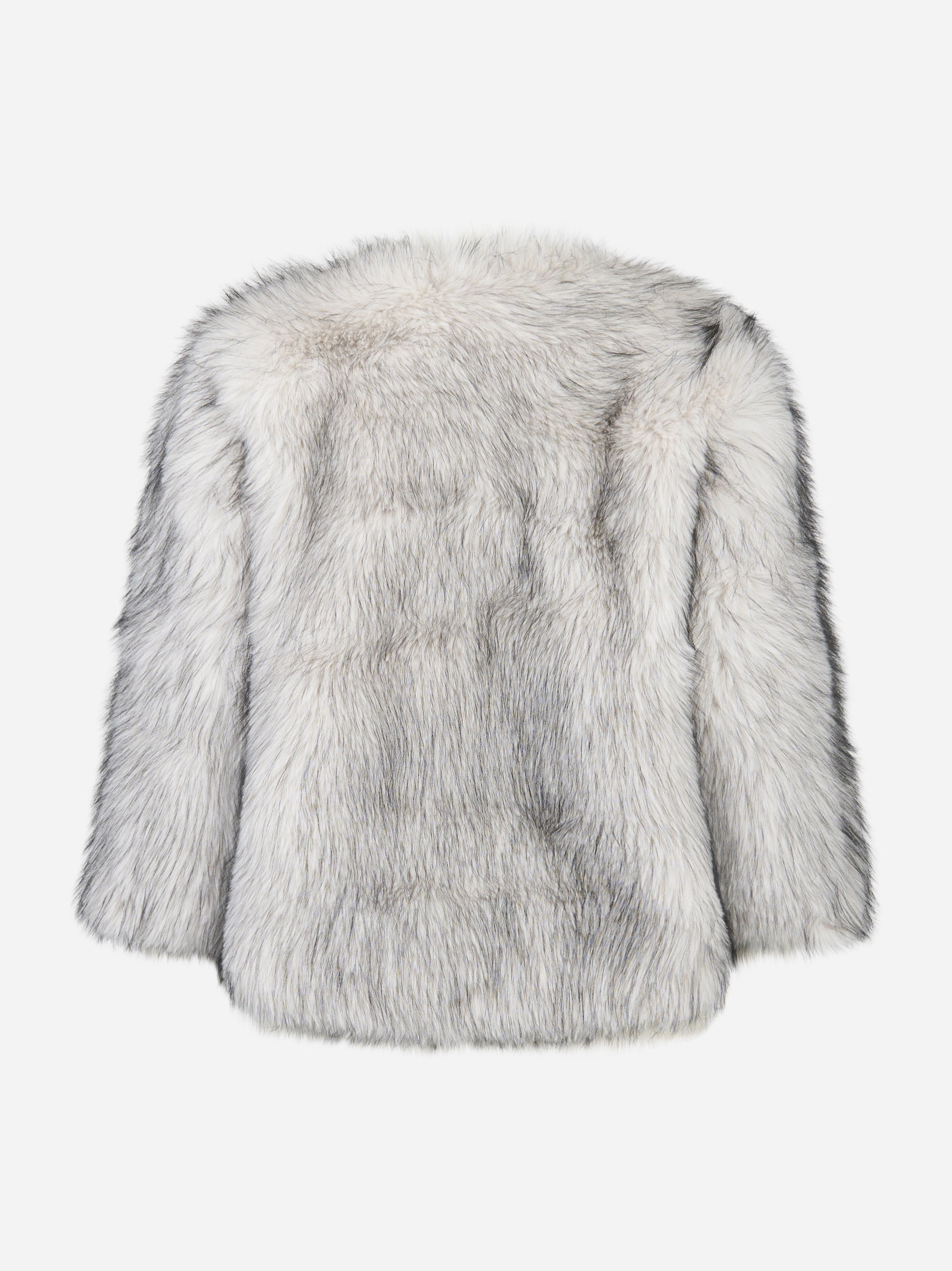 Giacca senza colle con maniche a tre quarti in ecofur