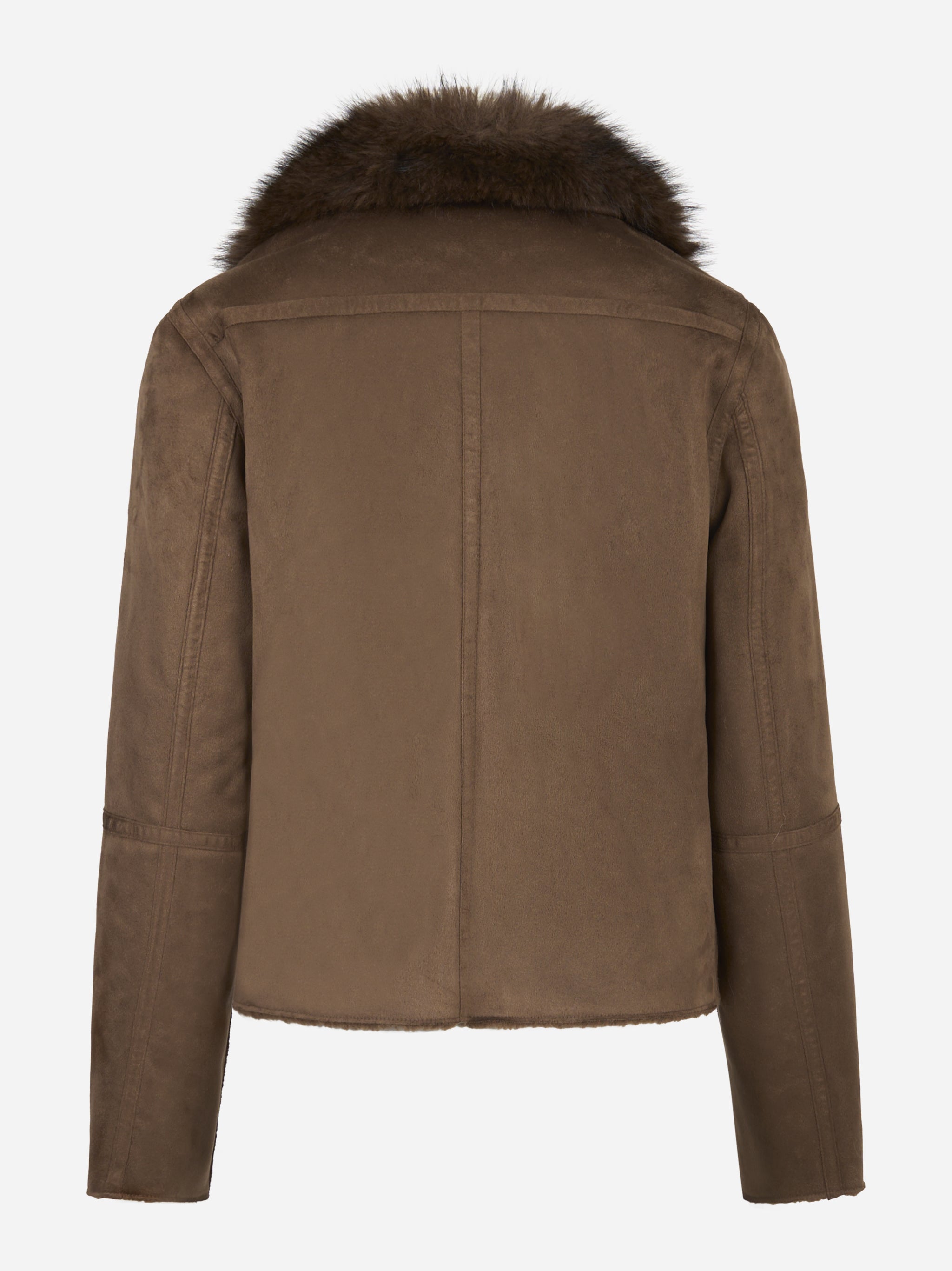 Biker beige in eco shearling