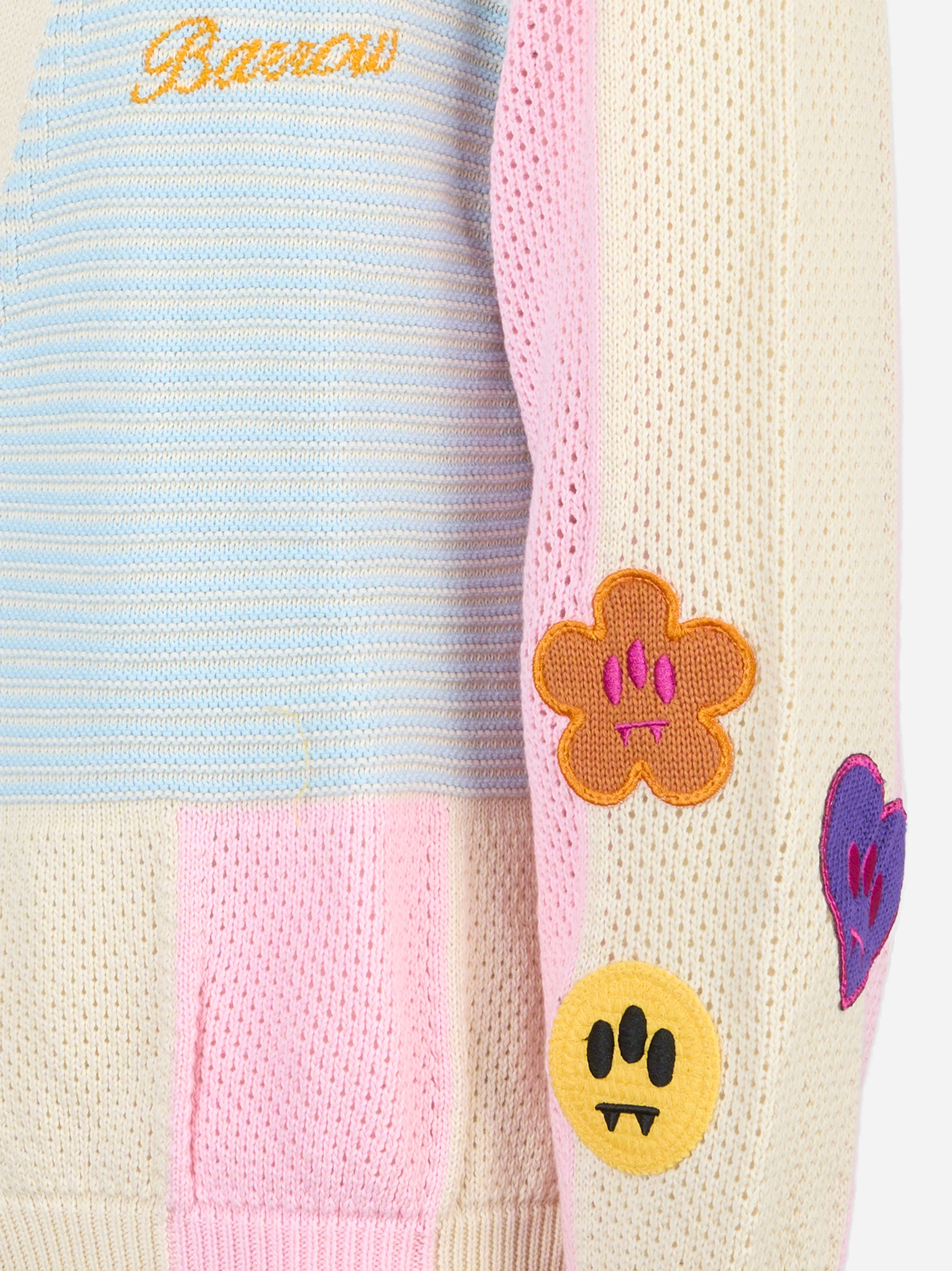 Cardigan patchwork Blu