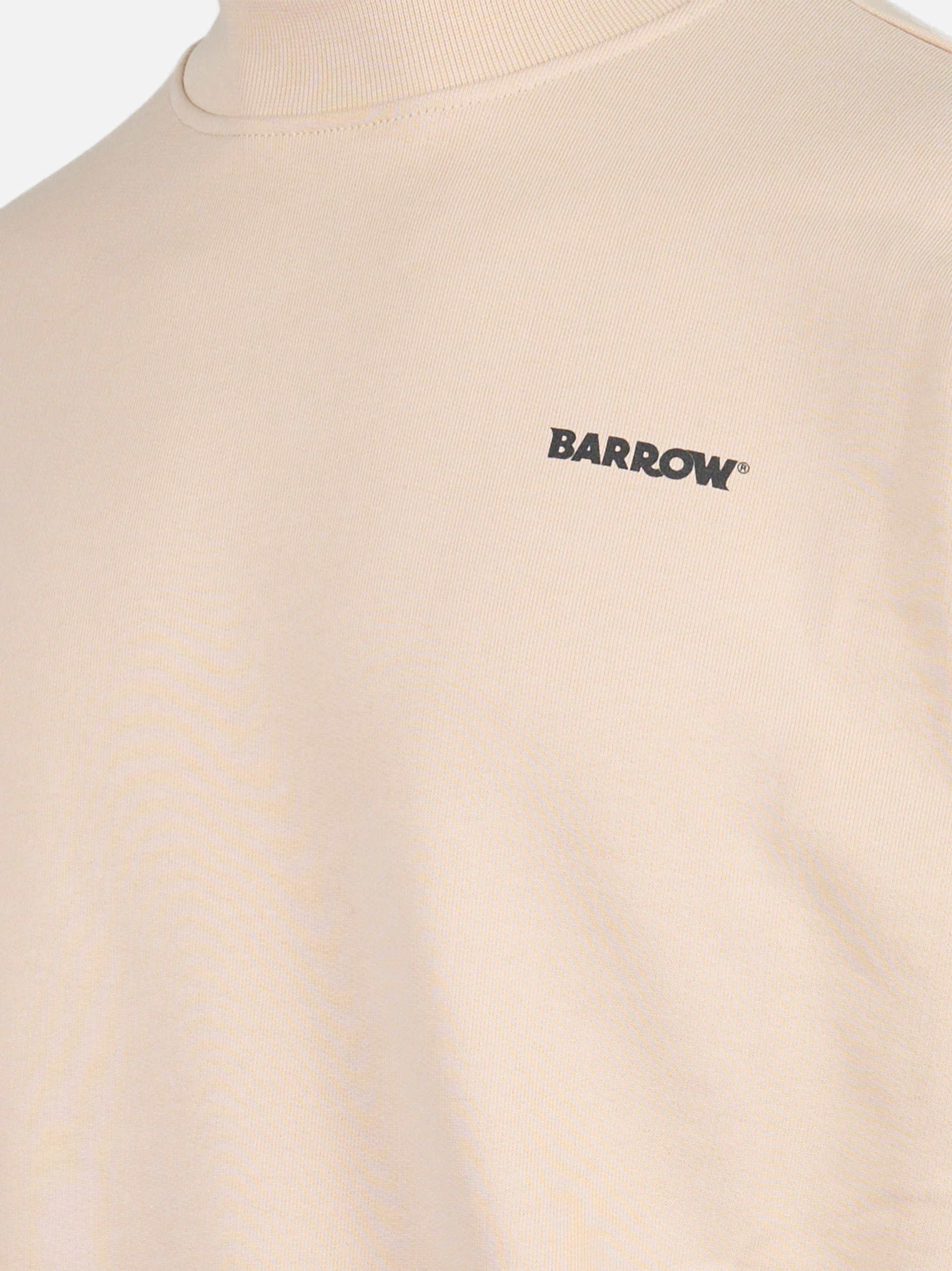 Felpa girocollo con stampa logo Beige