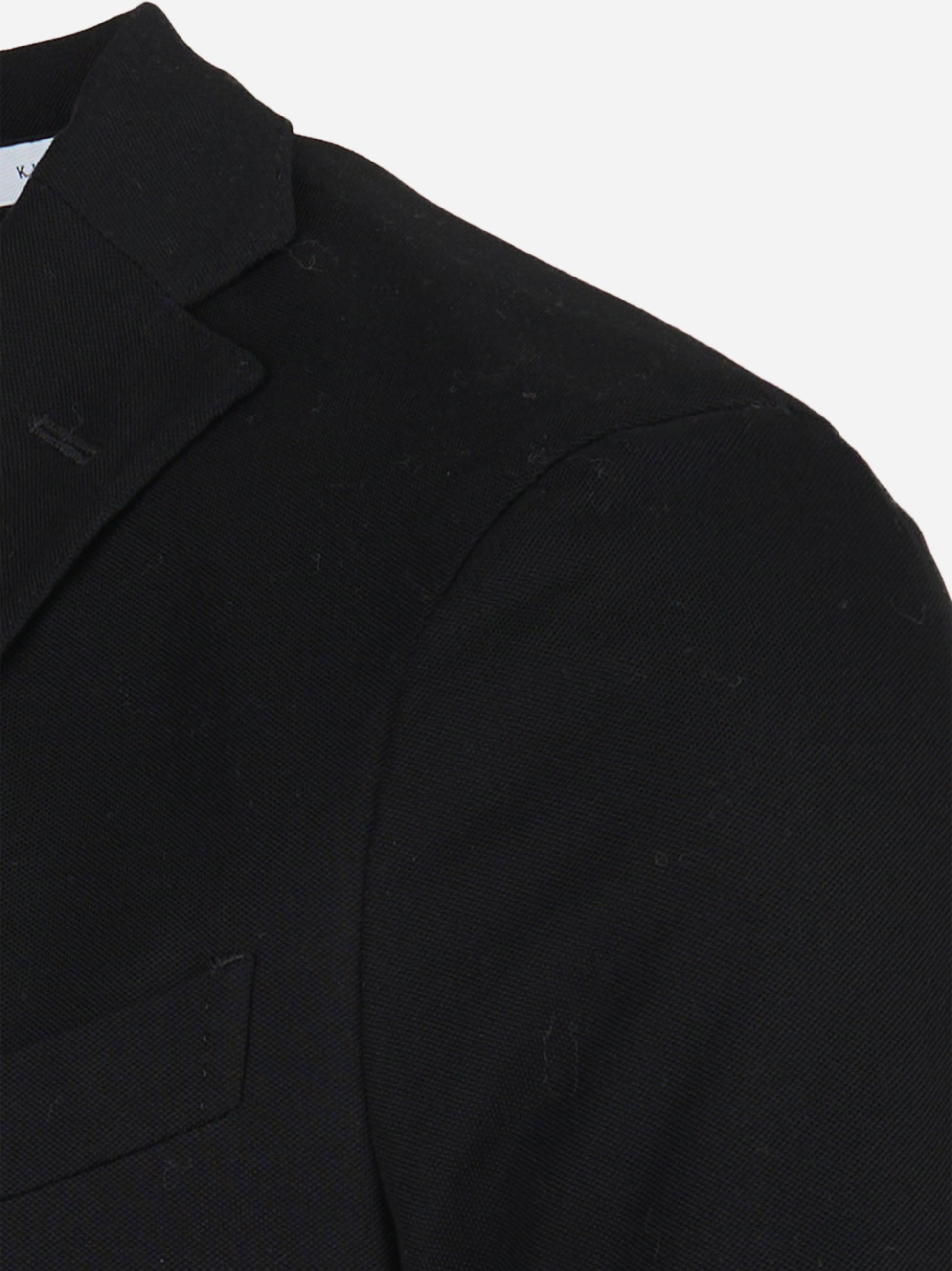 Jersey blazer with notched lapels and patch pockets Black