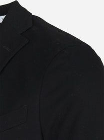 Jersey blazer with notched lapels and patch pockets Black