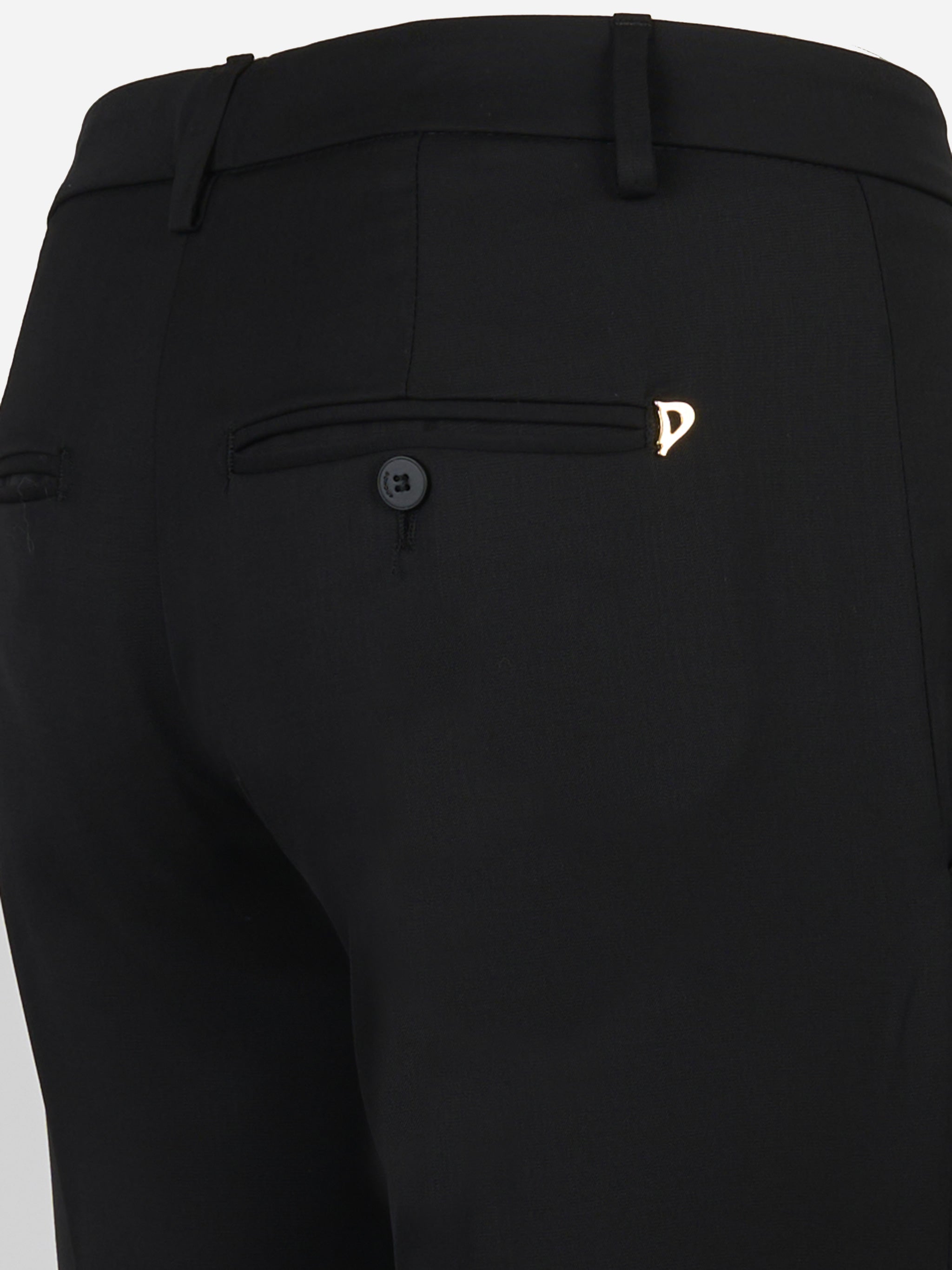 Pantalone Perfect slim fit in fresco lana Nero