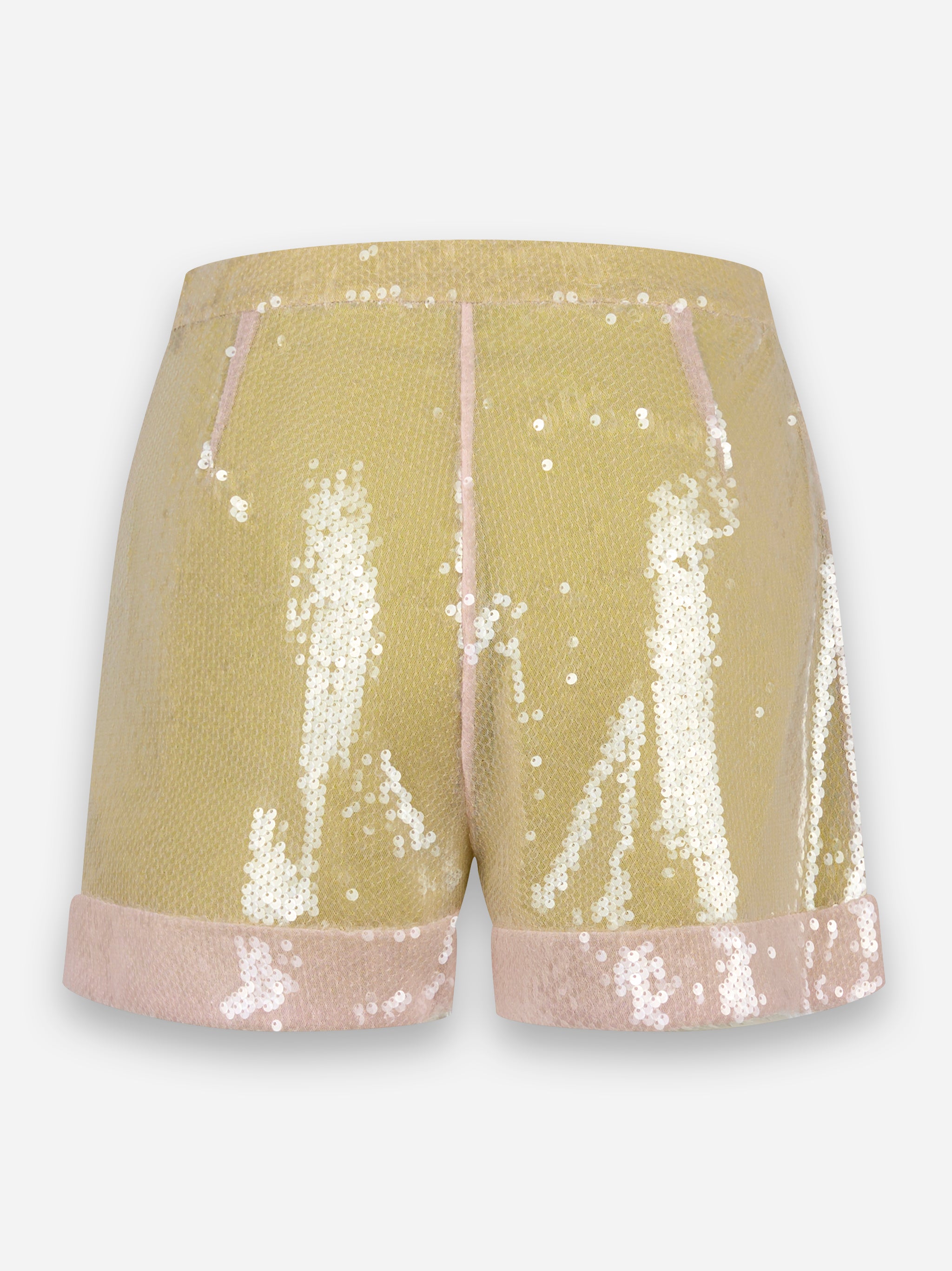 Shorts con paillettes Verde