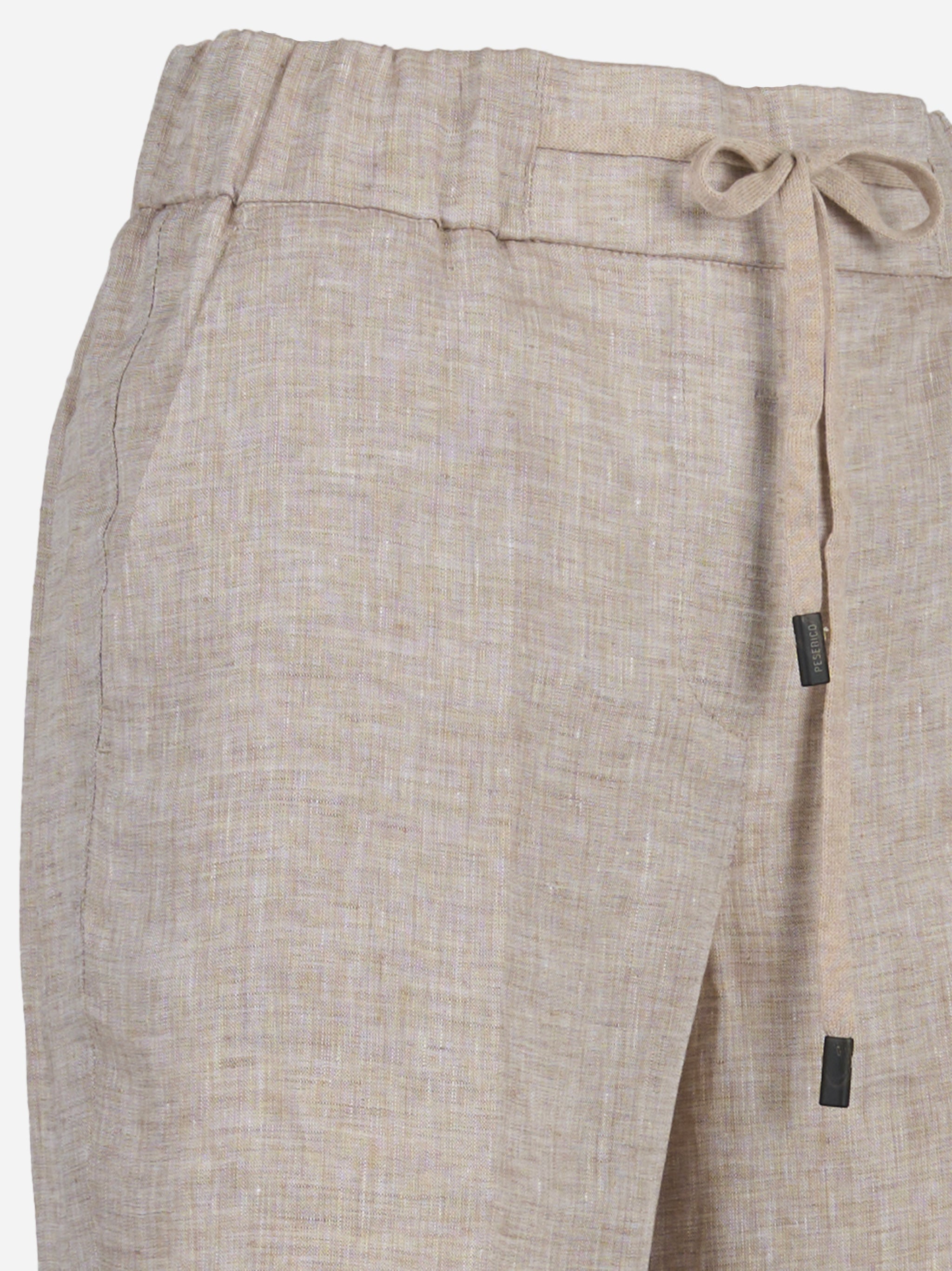 Pantalone in tela leggera di puro lino Beige