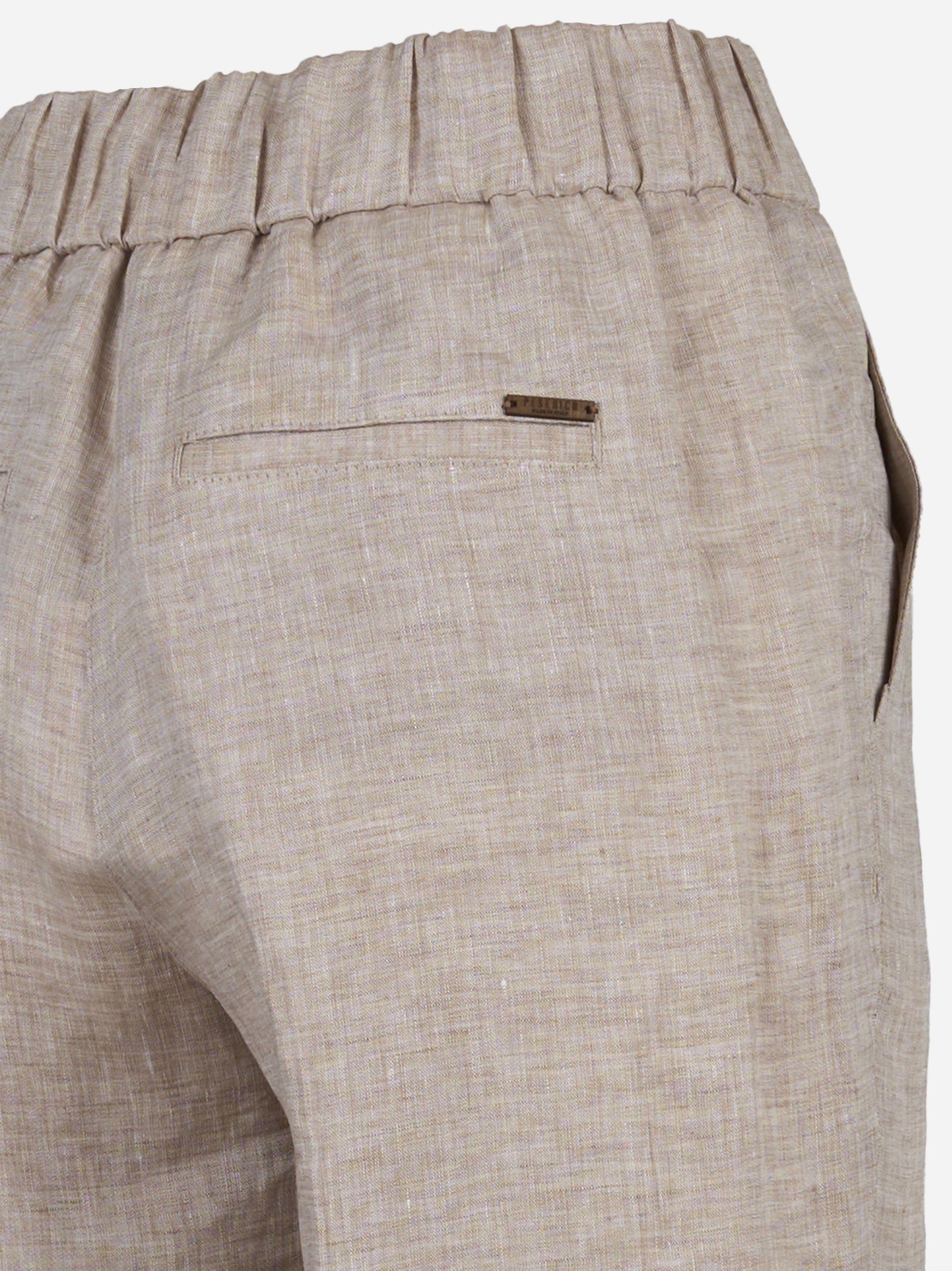 Pantalone in tela leggera di puro lino Beige