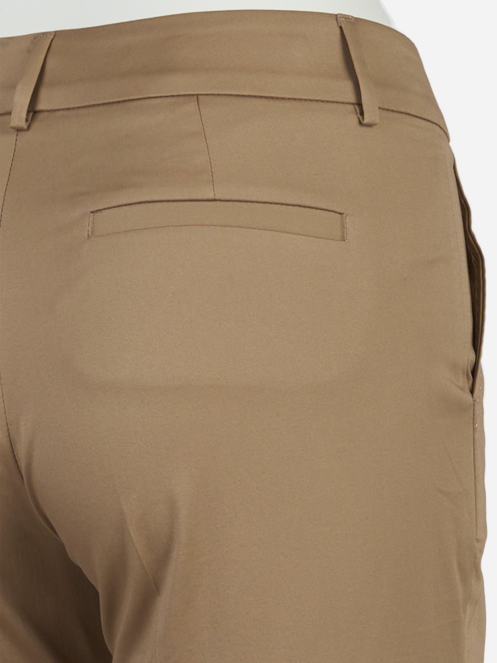 Pantalone in raso leggero di cotone stretch Marrone