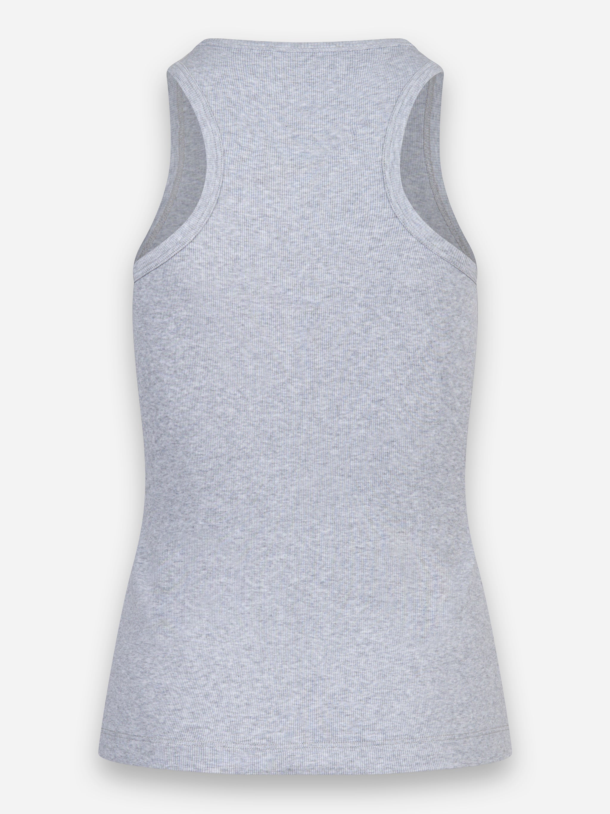 Top in microcostina di jersey stretch Grigio
