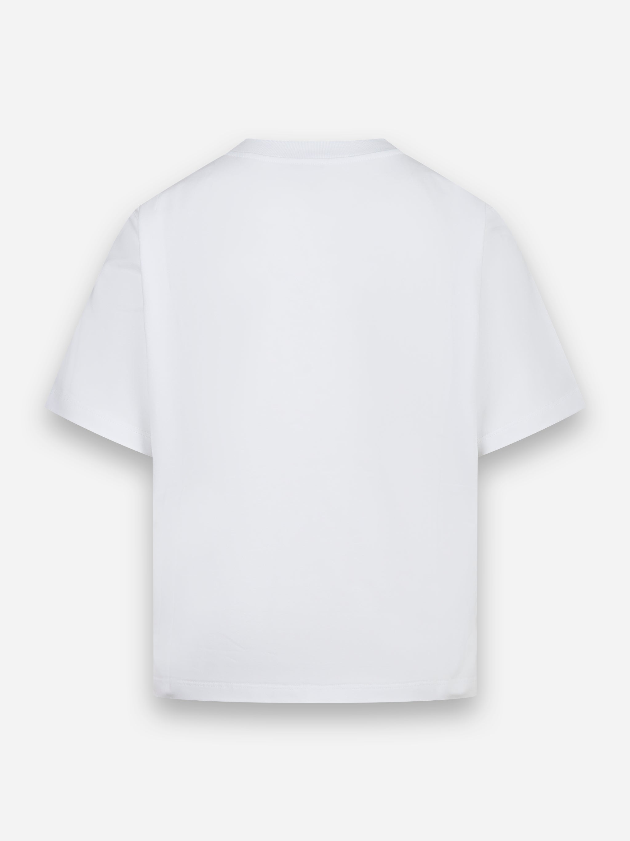 T-shirt in jersey di cotone con struttura bielastica Bianco