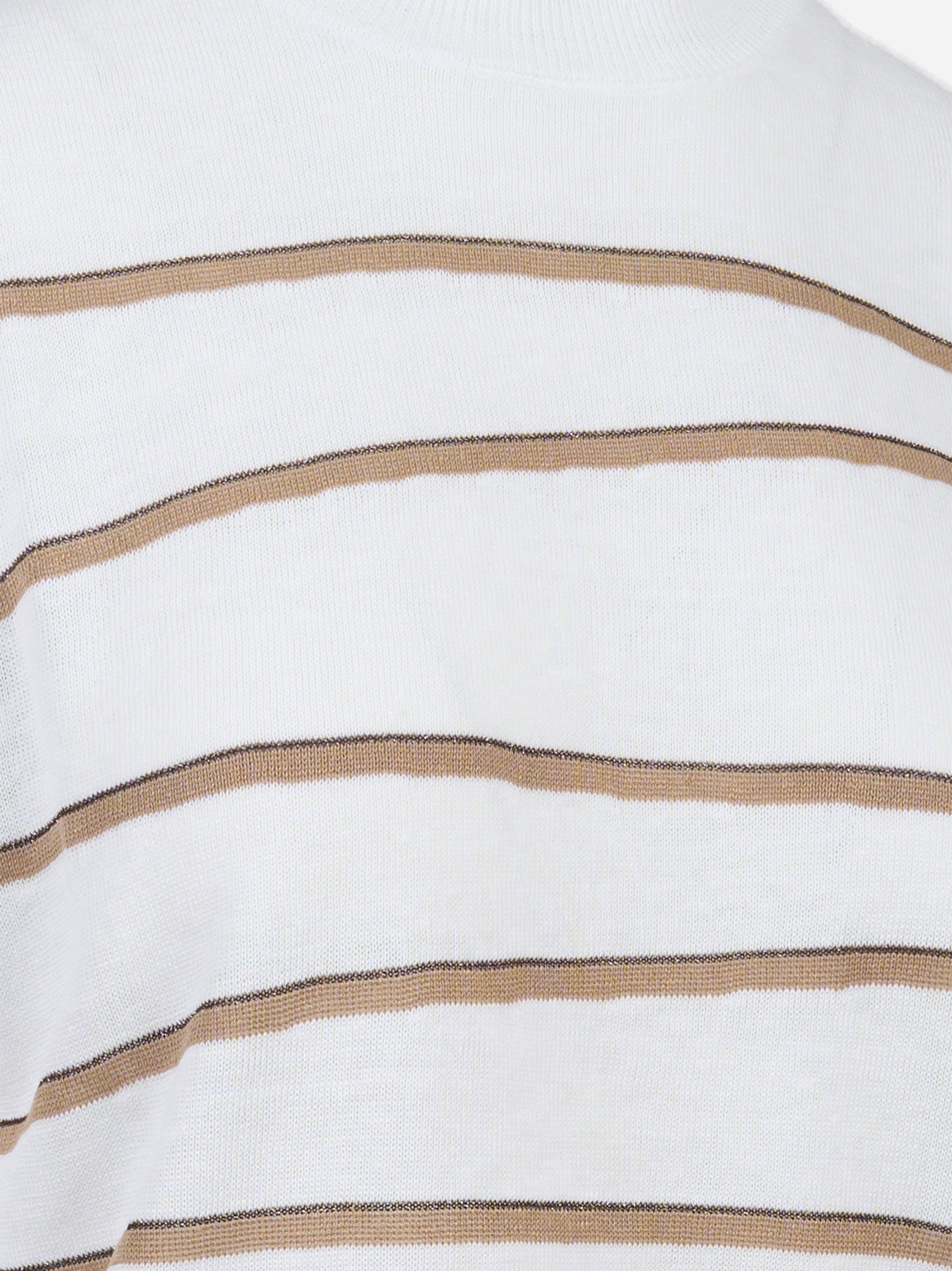 Maglia in tricot di lino e cotone Bianco