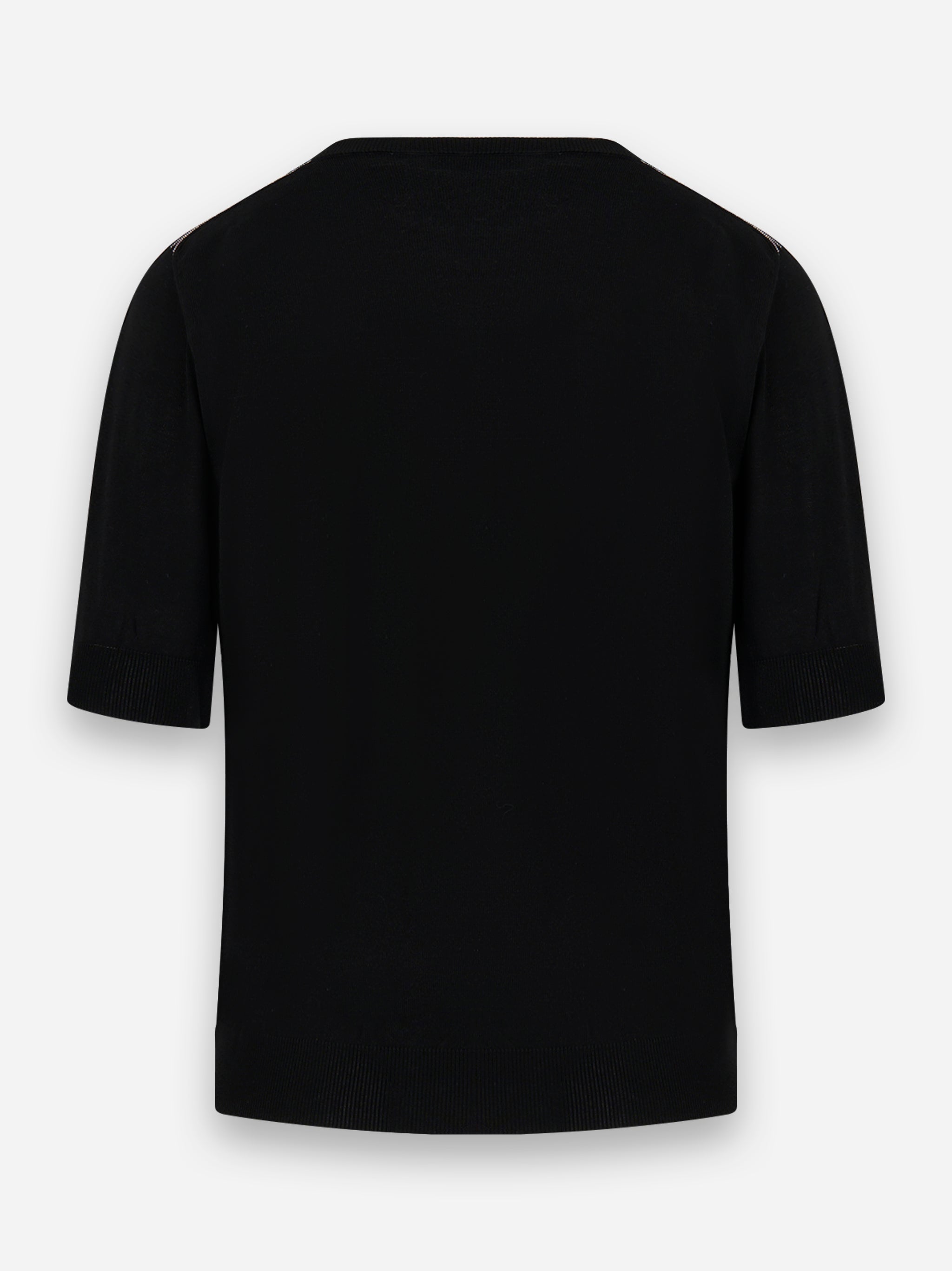 Maglia in tricot di puro cotone Nero