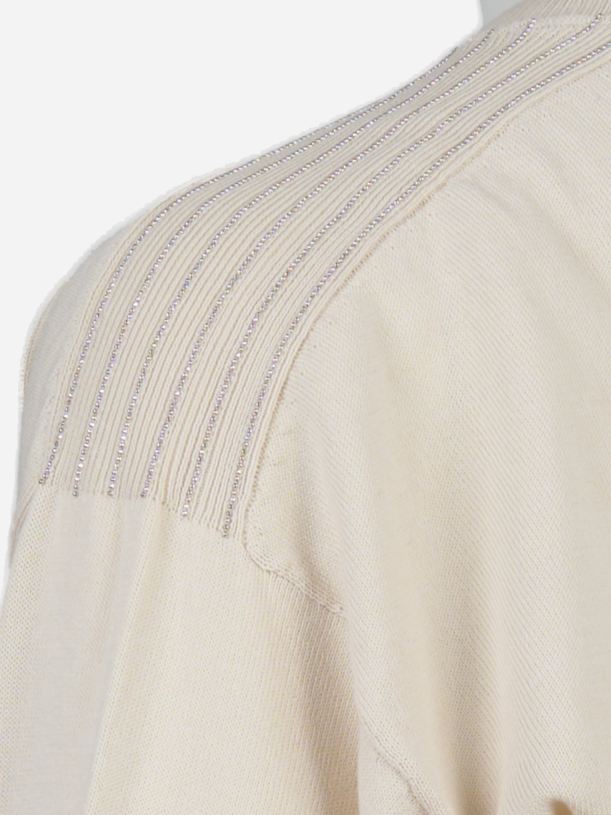 Maglia in tricot di puro cotone Beige