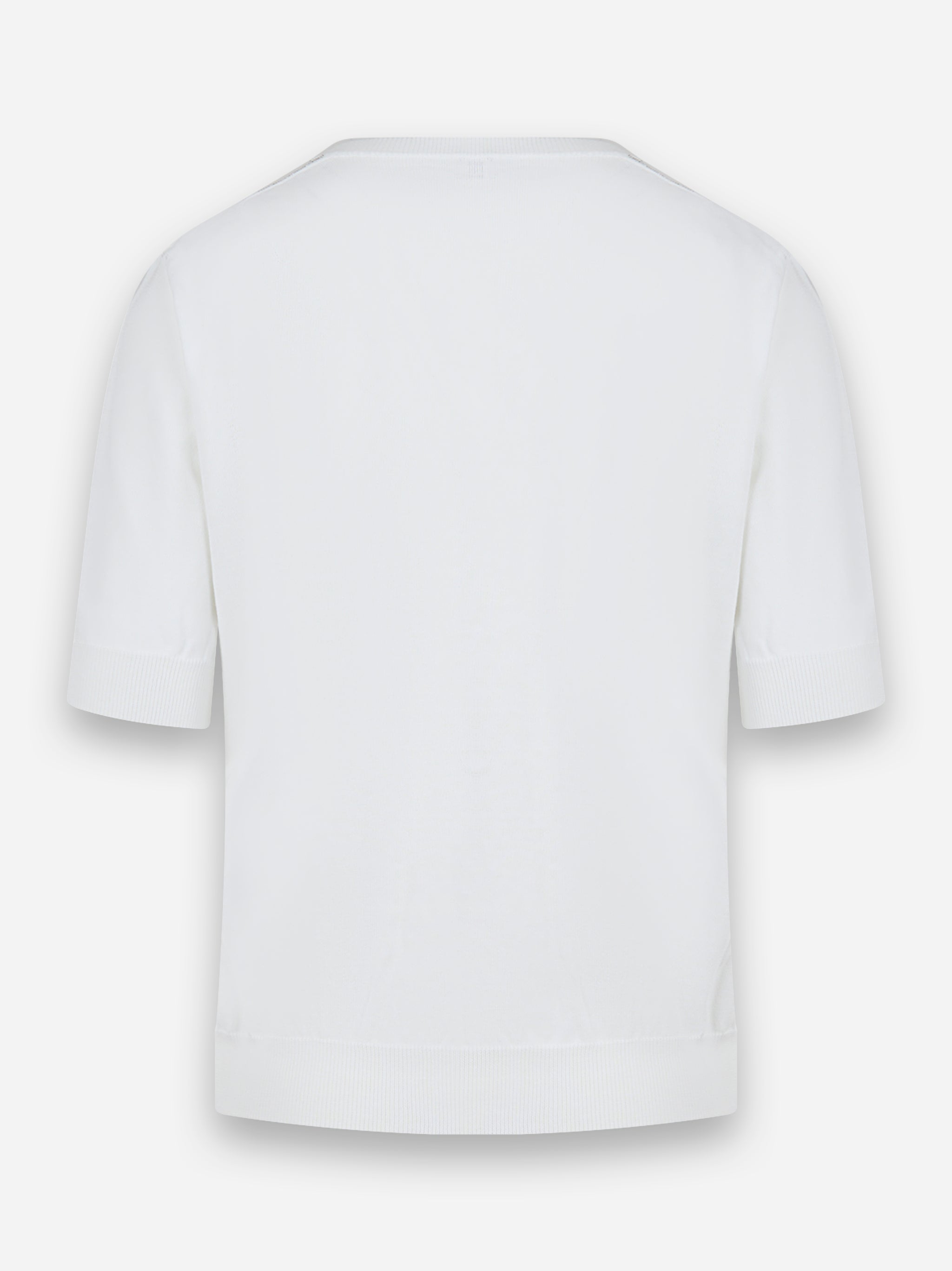 Maglia in tricot di puro cotone Bianco