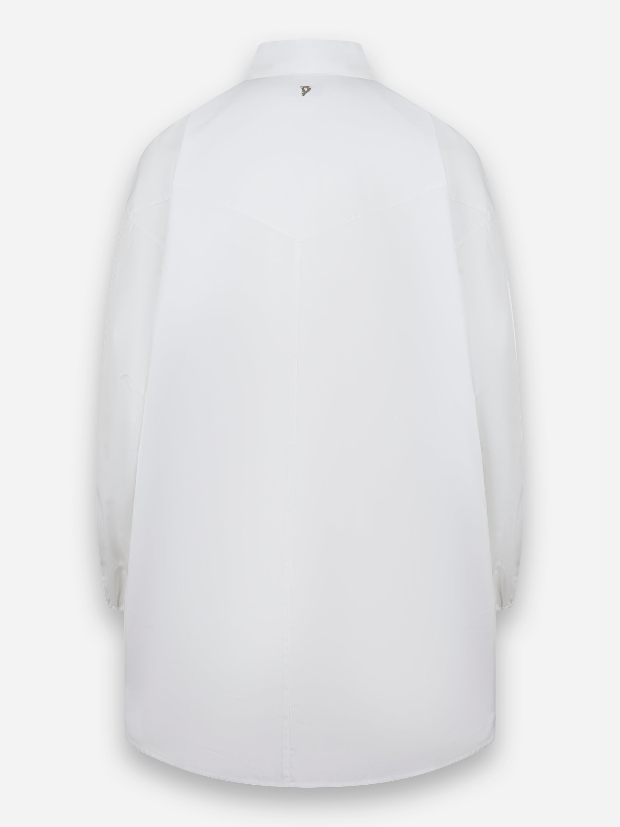 Abito camicia con applicazione Bianco
