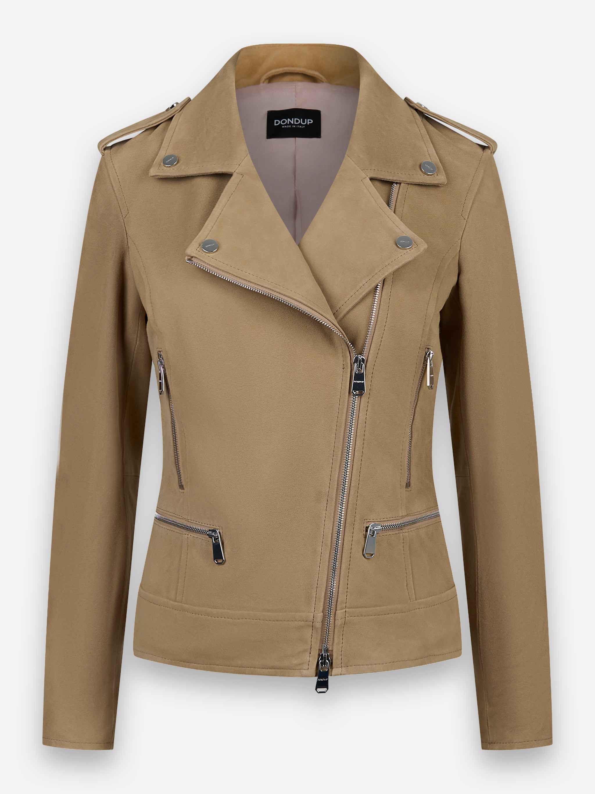 Chiodo in suede Beige