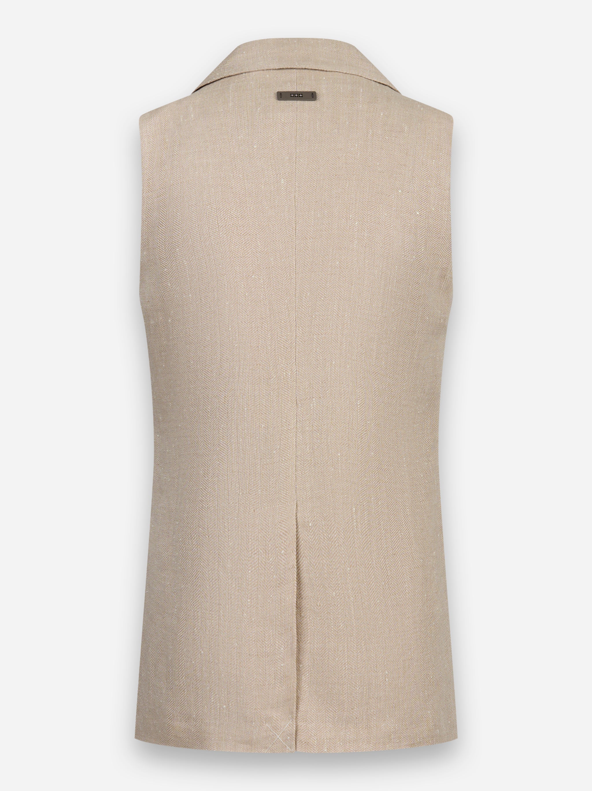 Gilet in tinto filo di lino e seta Beige