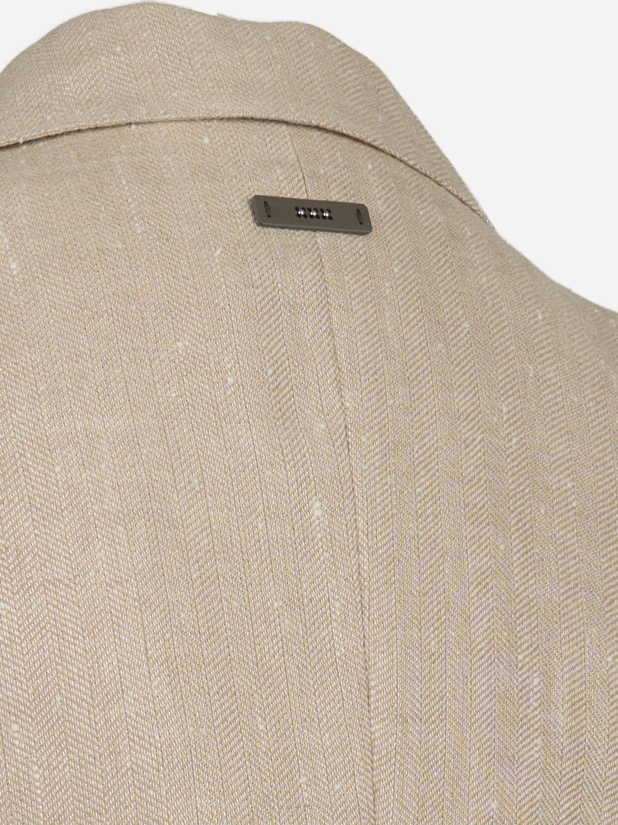 Gilet in tinto filo di lino e seta Beige