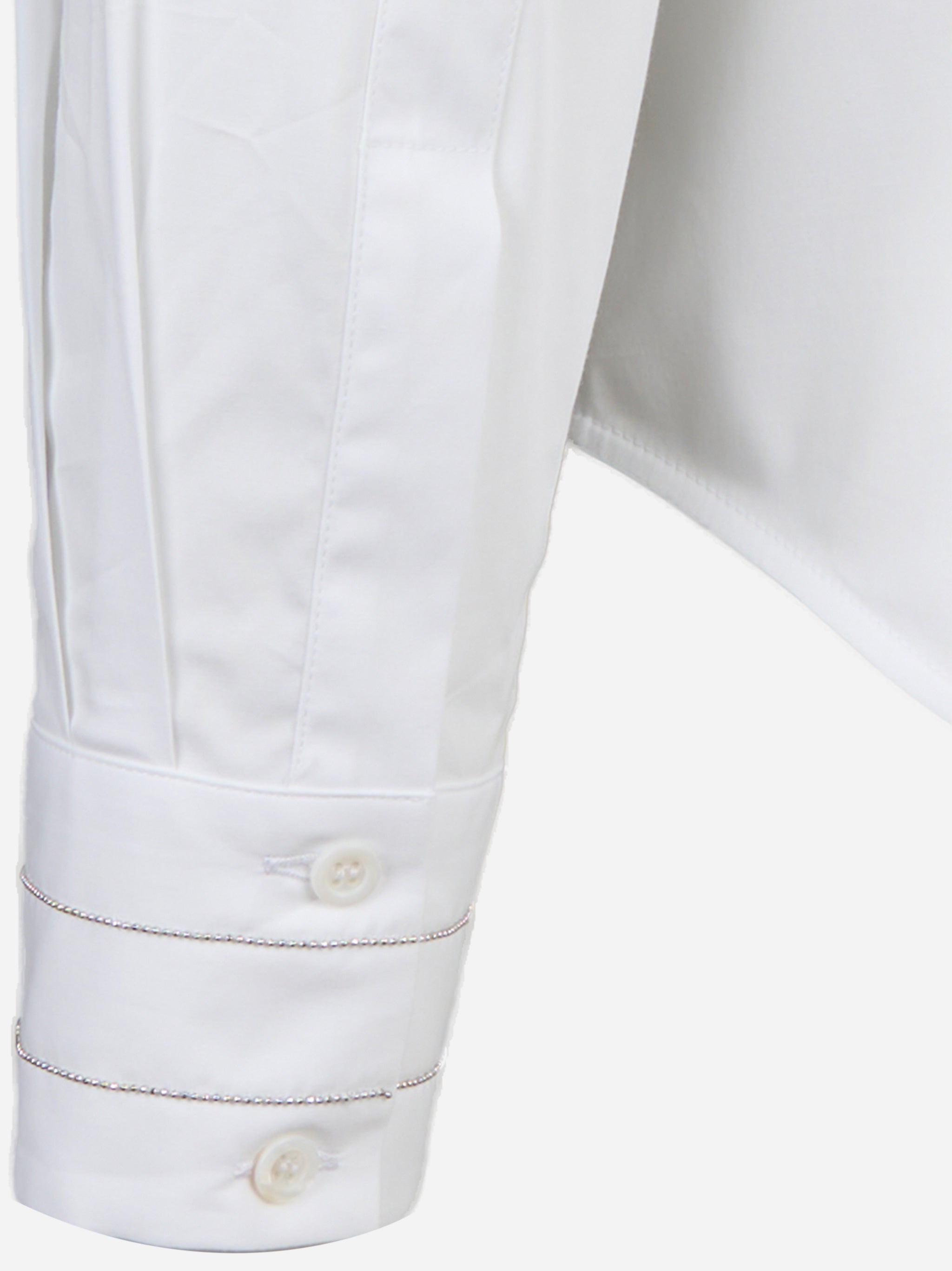 Camicia in popeline di cotone strecth Bianco