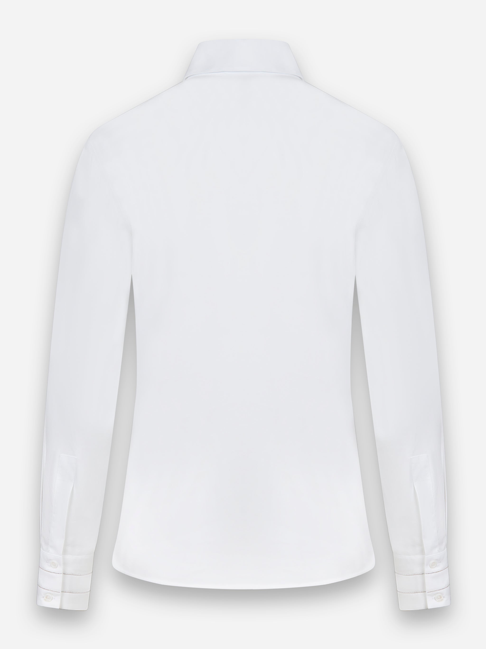 Camicia in popeline di cotone strecth Bianco