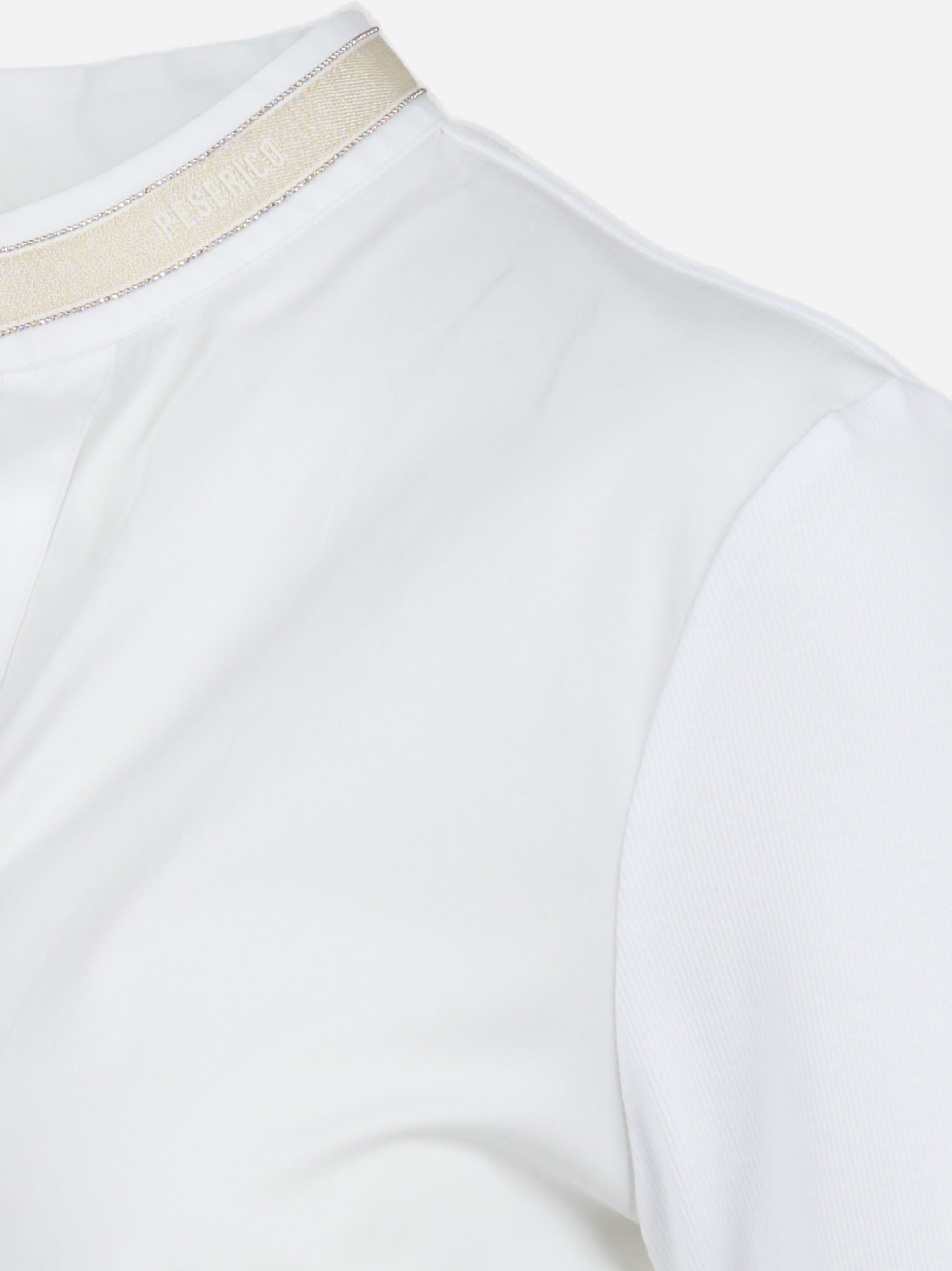 Camicia in popeline di cotone strecth Bianco
