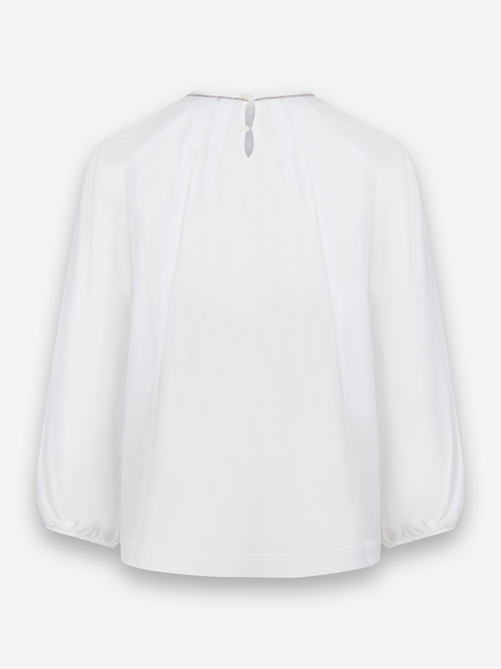 Camicia voile di puro cotone Bianco