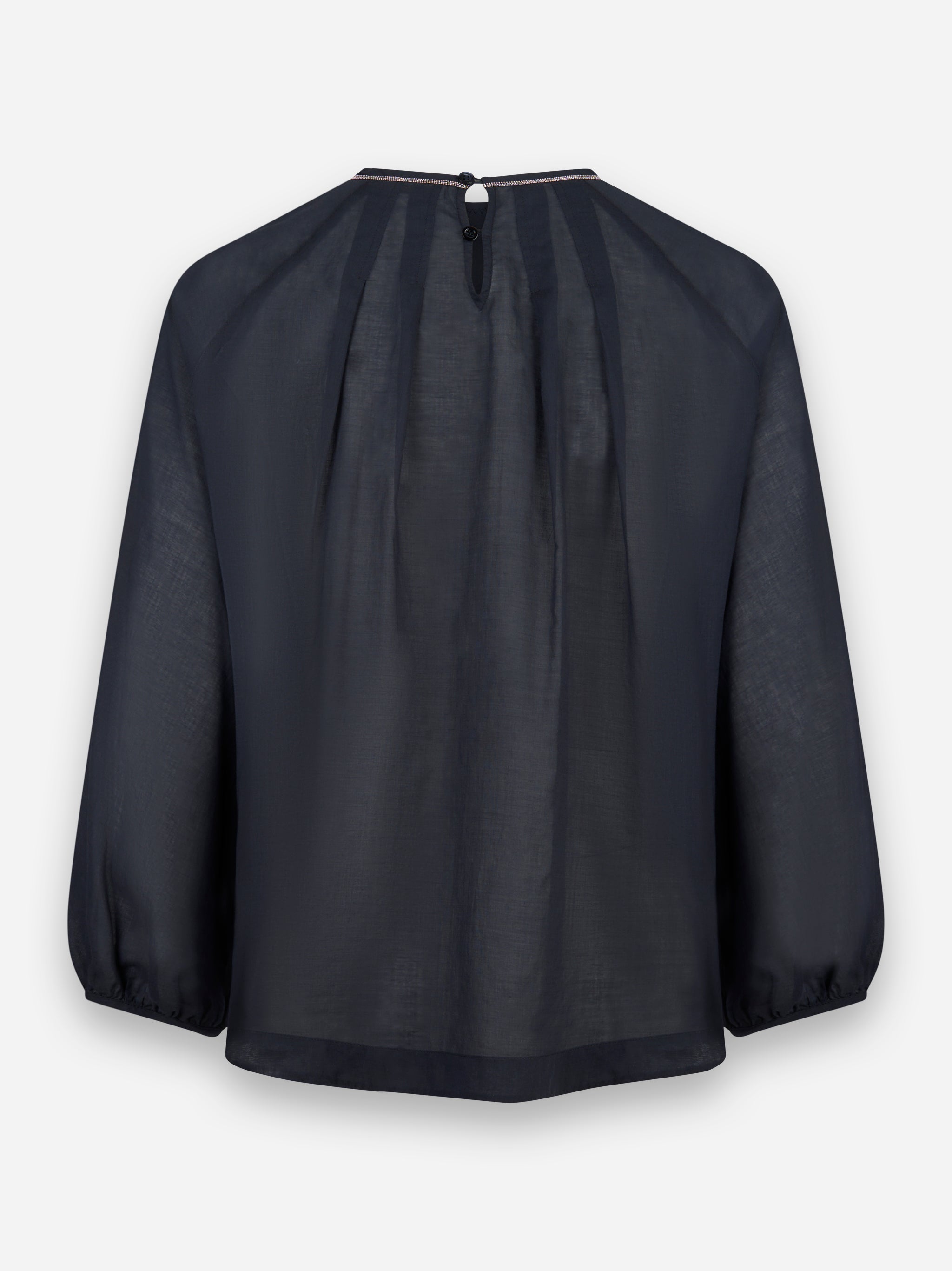 Camicia voile di puro cotone Blu
