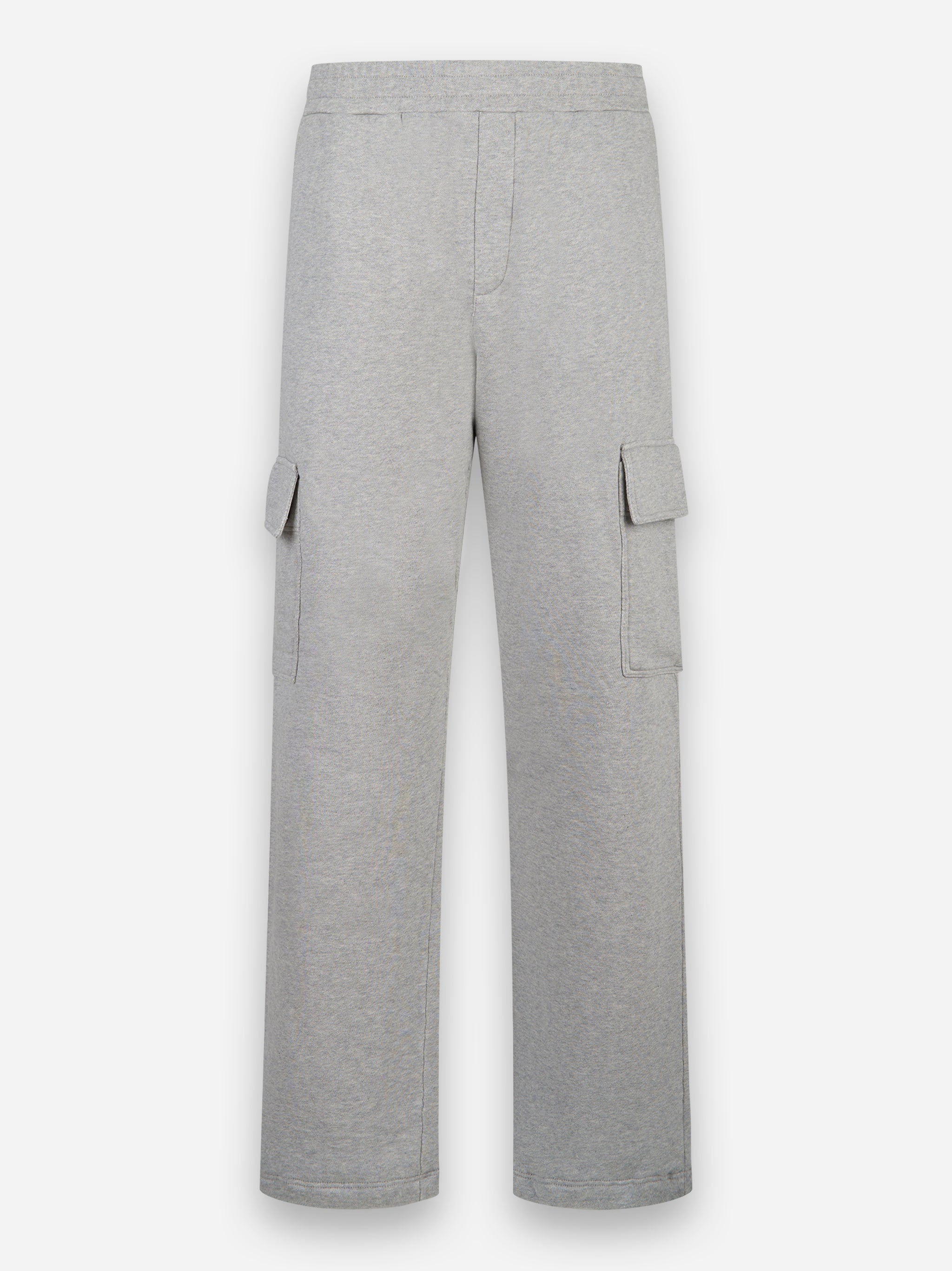 Pantalone cargo jogging in cotone orlo regolabile Grigio