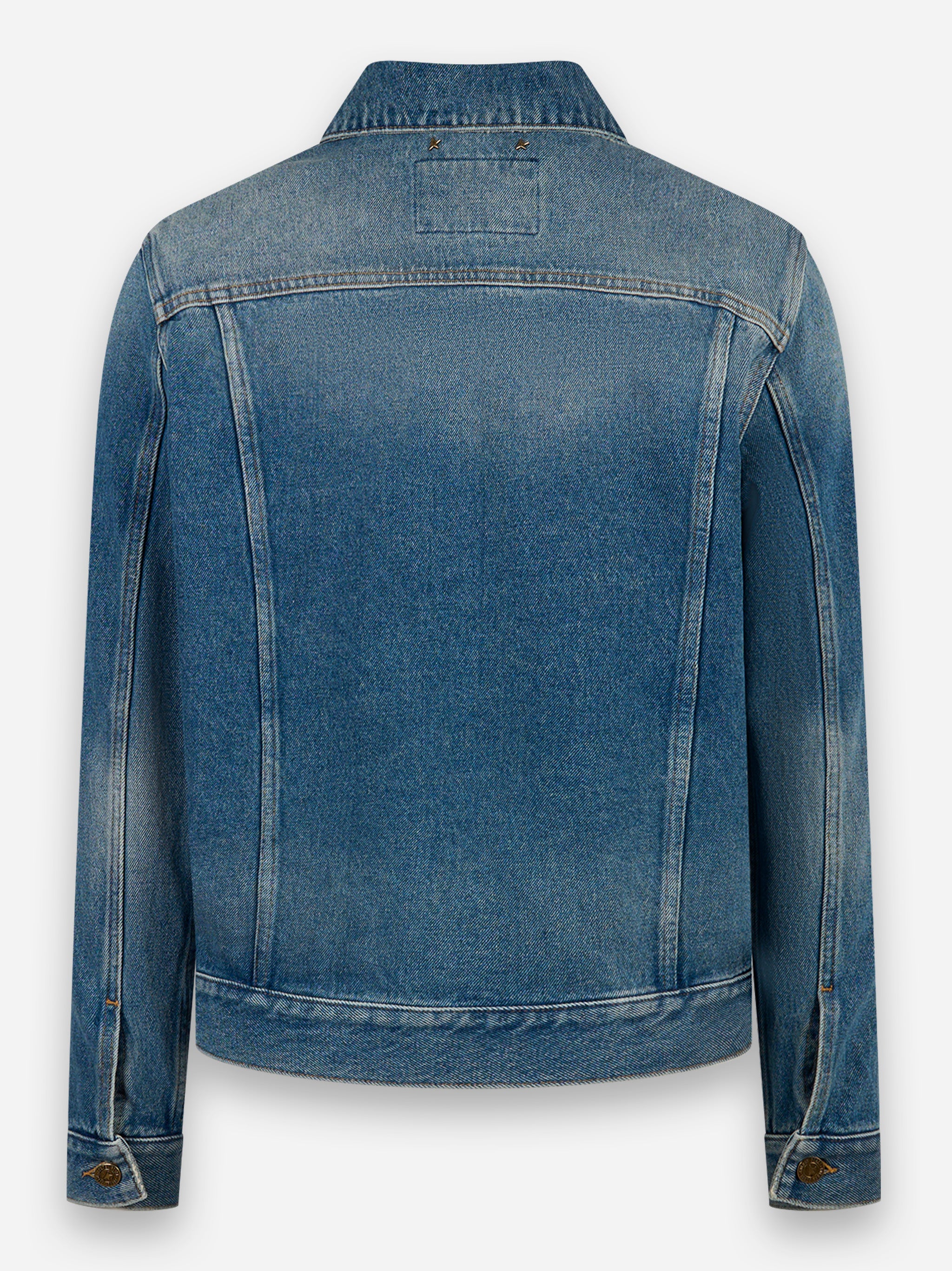 Giacca Golden m's regolare media in denim stone washed Blu