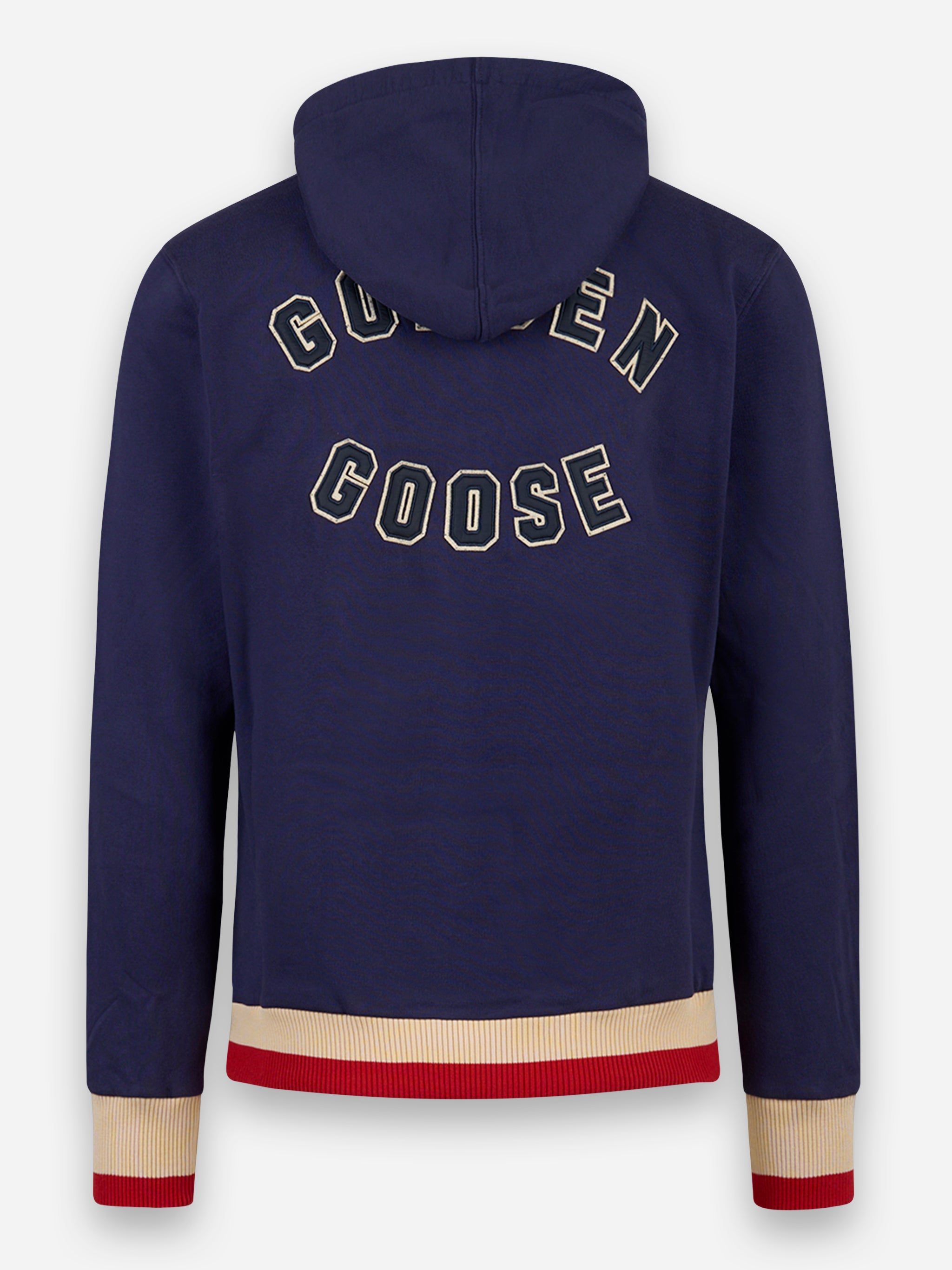Felpa con cappuccio e logo sul retro Blu