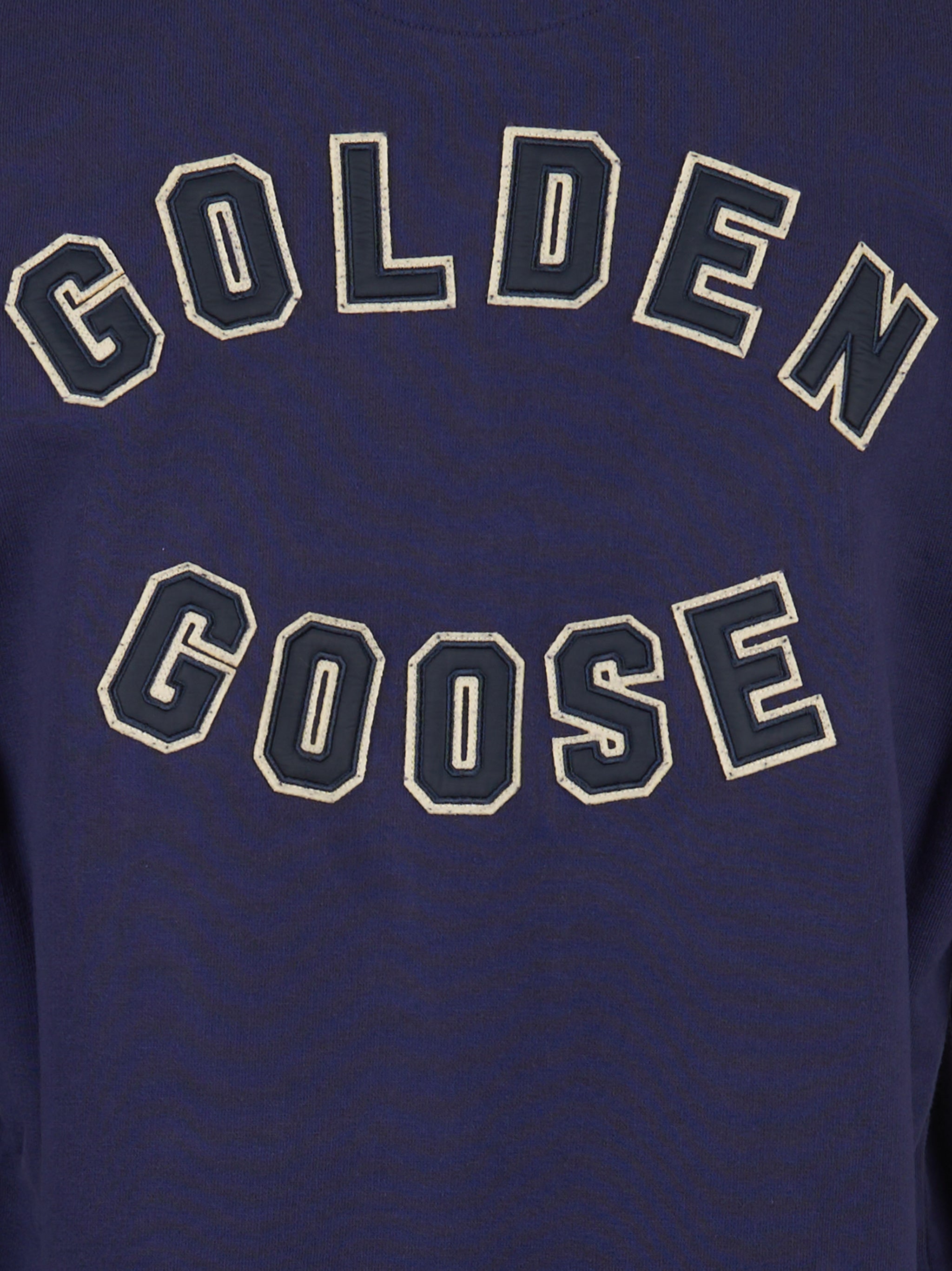 Felpa con cappuccio e logo sul retro Blu