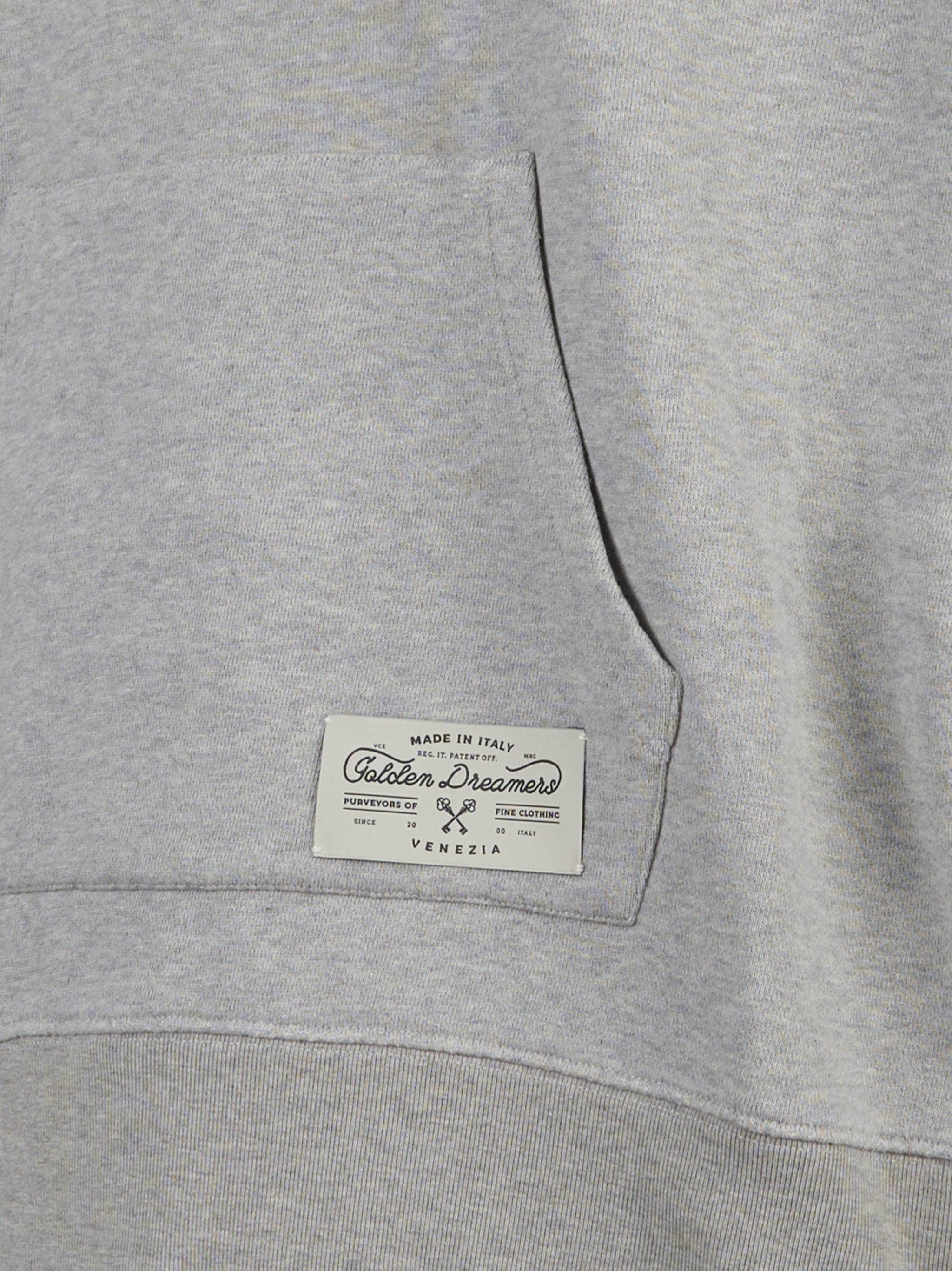 Felpa unisex in cotone con stampa sul retro e cappuccio Grigio