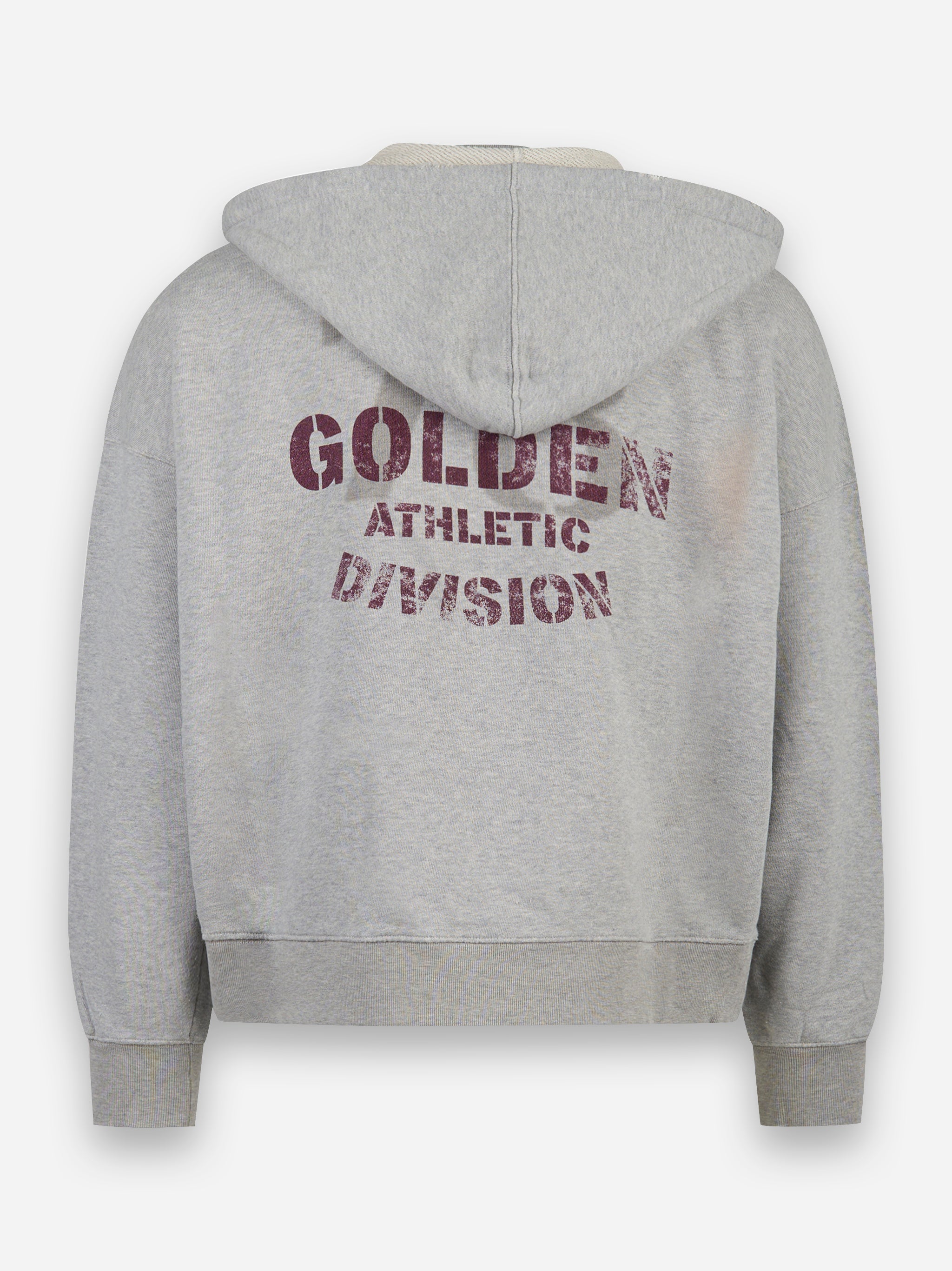 Felpa unisex in cotone con stampa sul retro e cappuccio Grigio